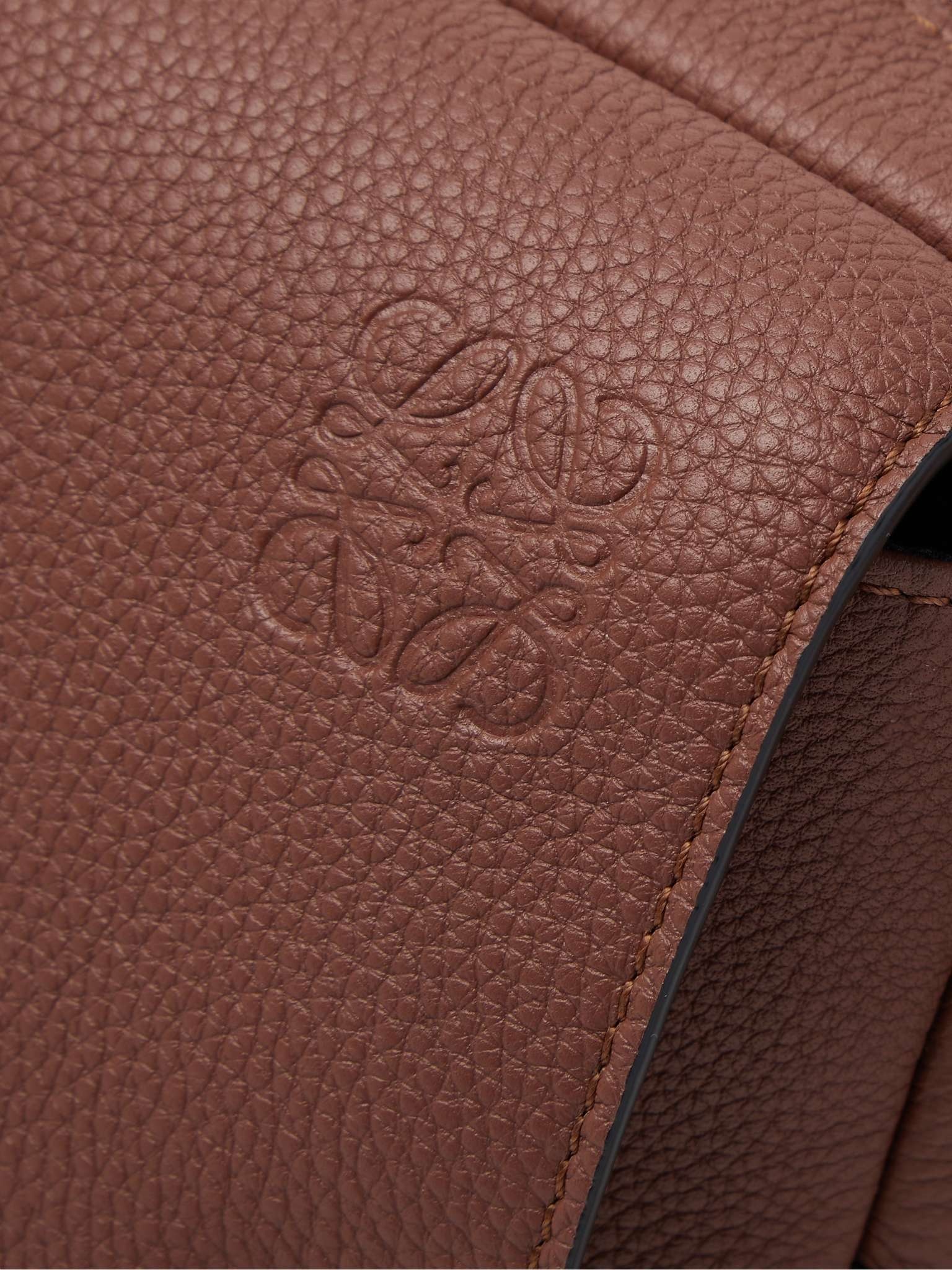 Logo-Debossed Full-Grain Leather Messenger Bag - 5