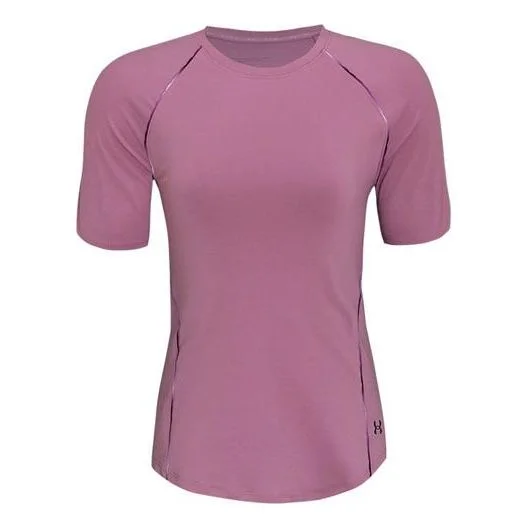Under Armour Rush Casual Breathable Training Sports Short Sleeve Pink Red 1360852-680 - 1