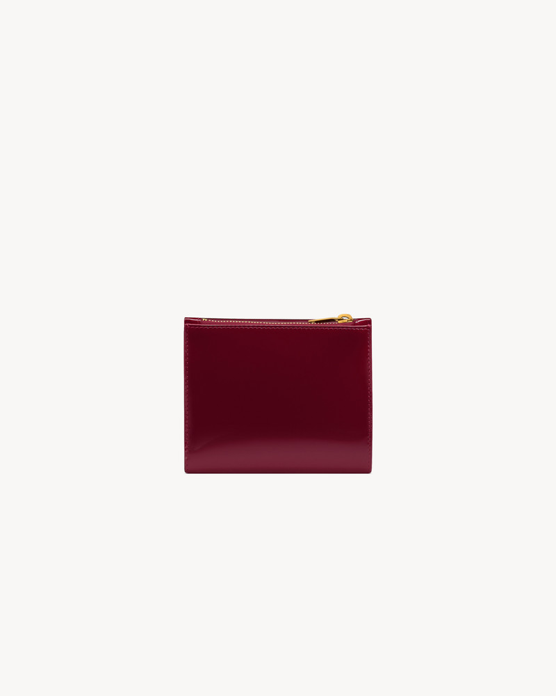 SAINT LAURENT UPTOWN COMPACT WALLET IN PATENT LEATHER outlook