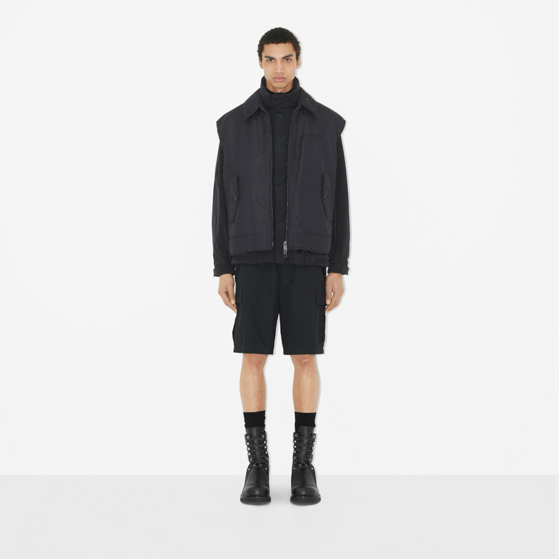 Burberry Logo Detail Cotton Cargo Shorts outlook