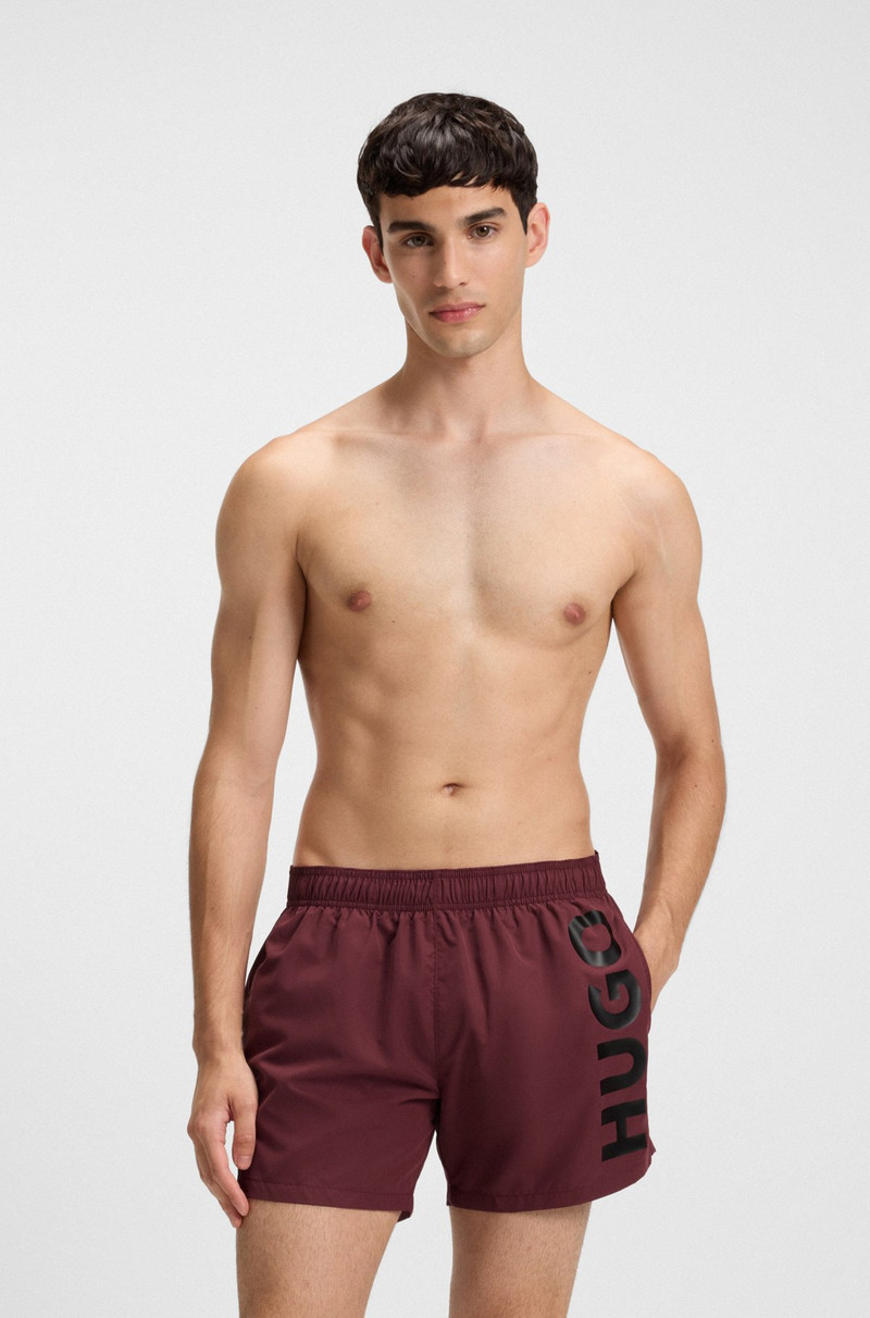 SWIM SHORTS WITH VERTICAL LOGO PRINT 2