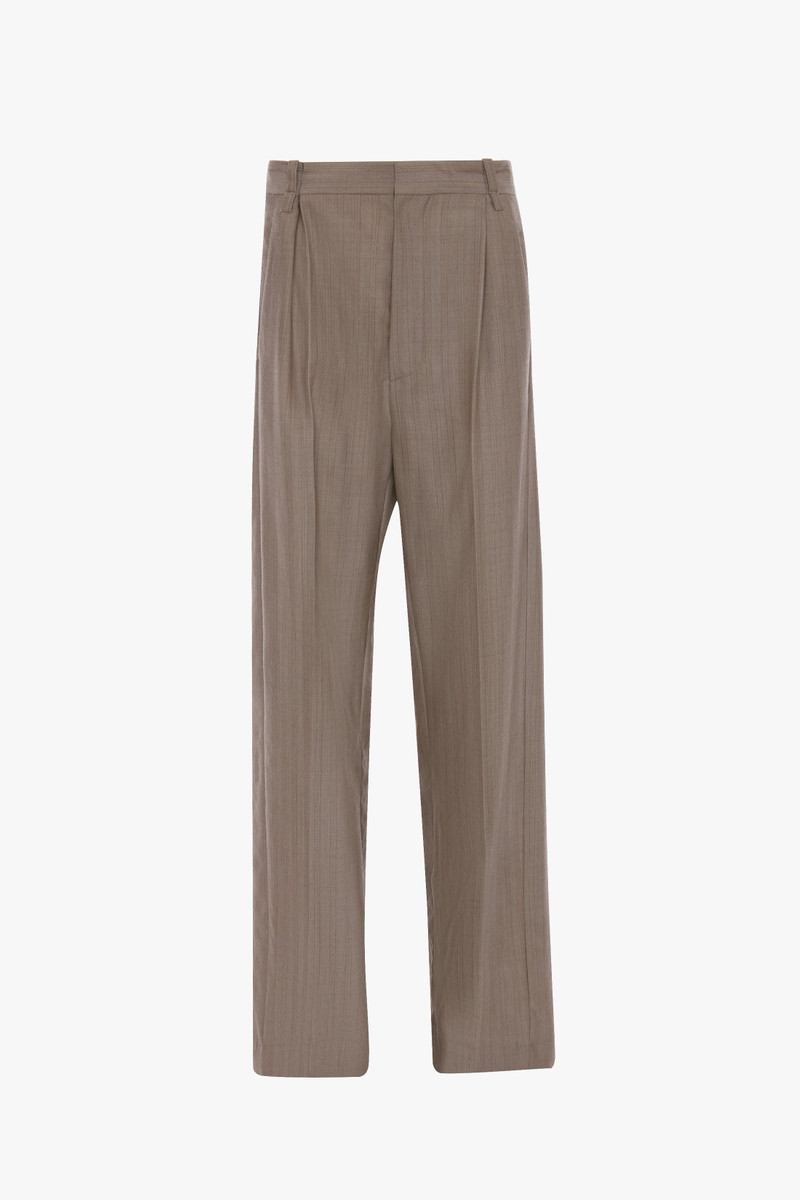 Pleated Waist Trouser In Limestone 1