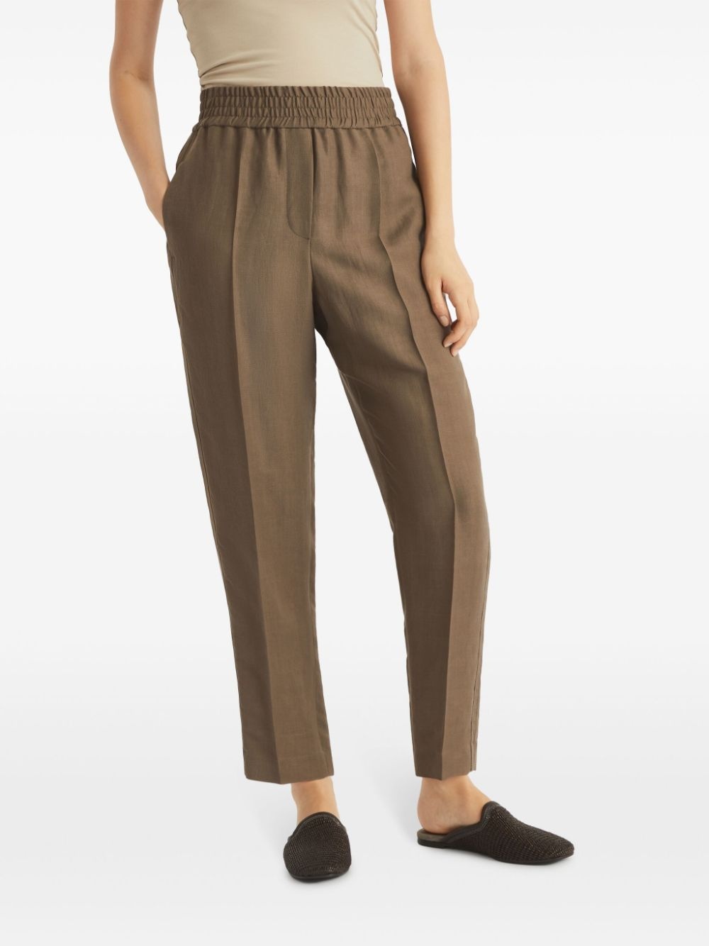 パンツ BRUNELLO CUCINELLI SS25 Linen trousers (MH126P7197 C2925) Linen trousers for Man in Light Pink | Brunello Cucinelli