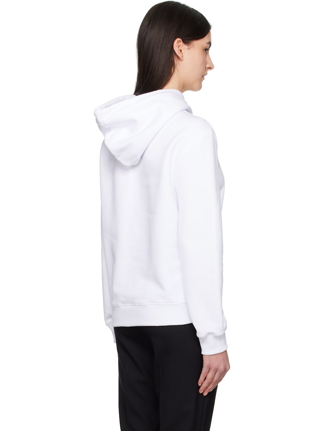 White 'Lanvin' Bead Embroidered Hoodie - 3