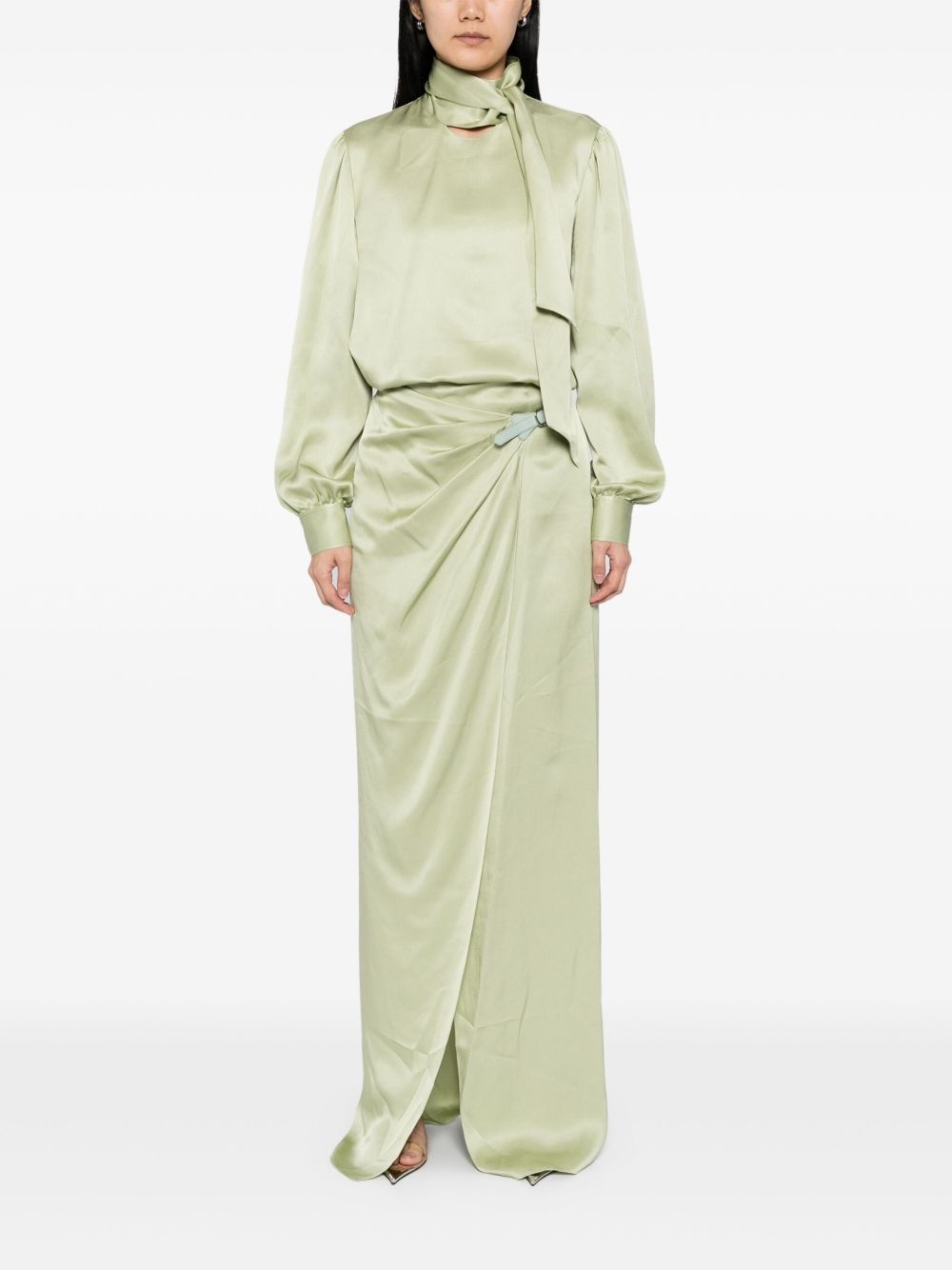 satin bow-detail blouse - 2