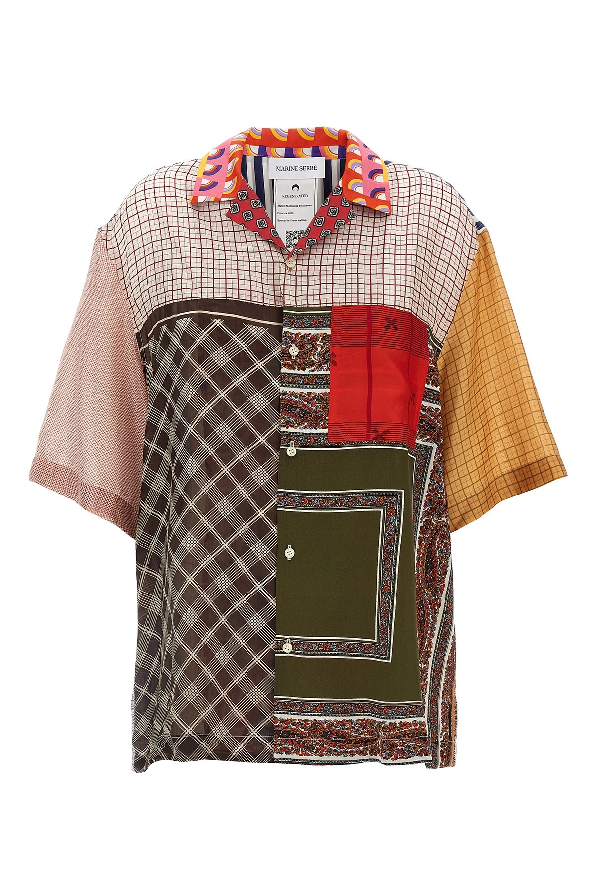 'Regenerated Silk Scarves Bowling' shirt - 5
