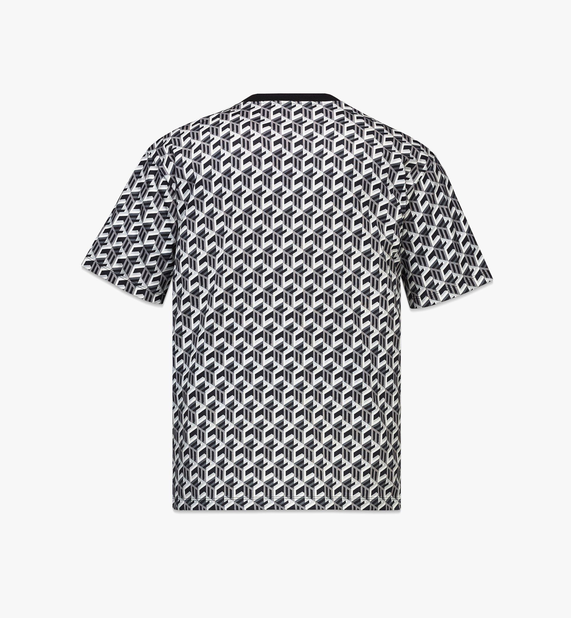 Men’s Cubic Monogram Print T-Shirt in Organic Cotton - 3