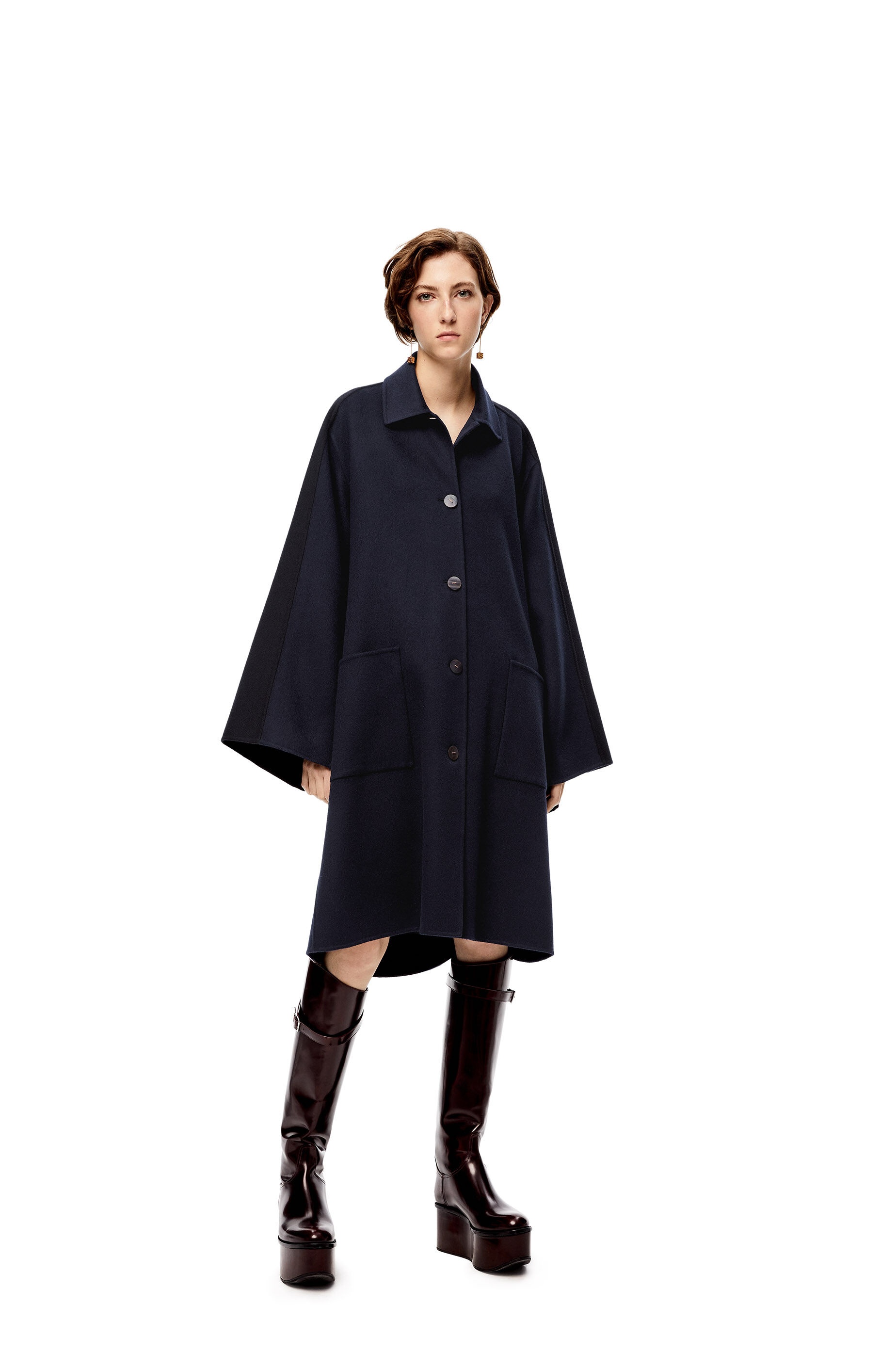 Volume coat in wool and cashmere - 3