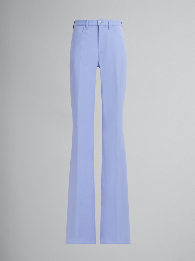 LILAC VELVET TROUSERS 1