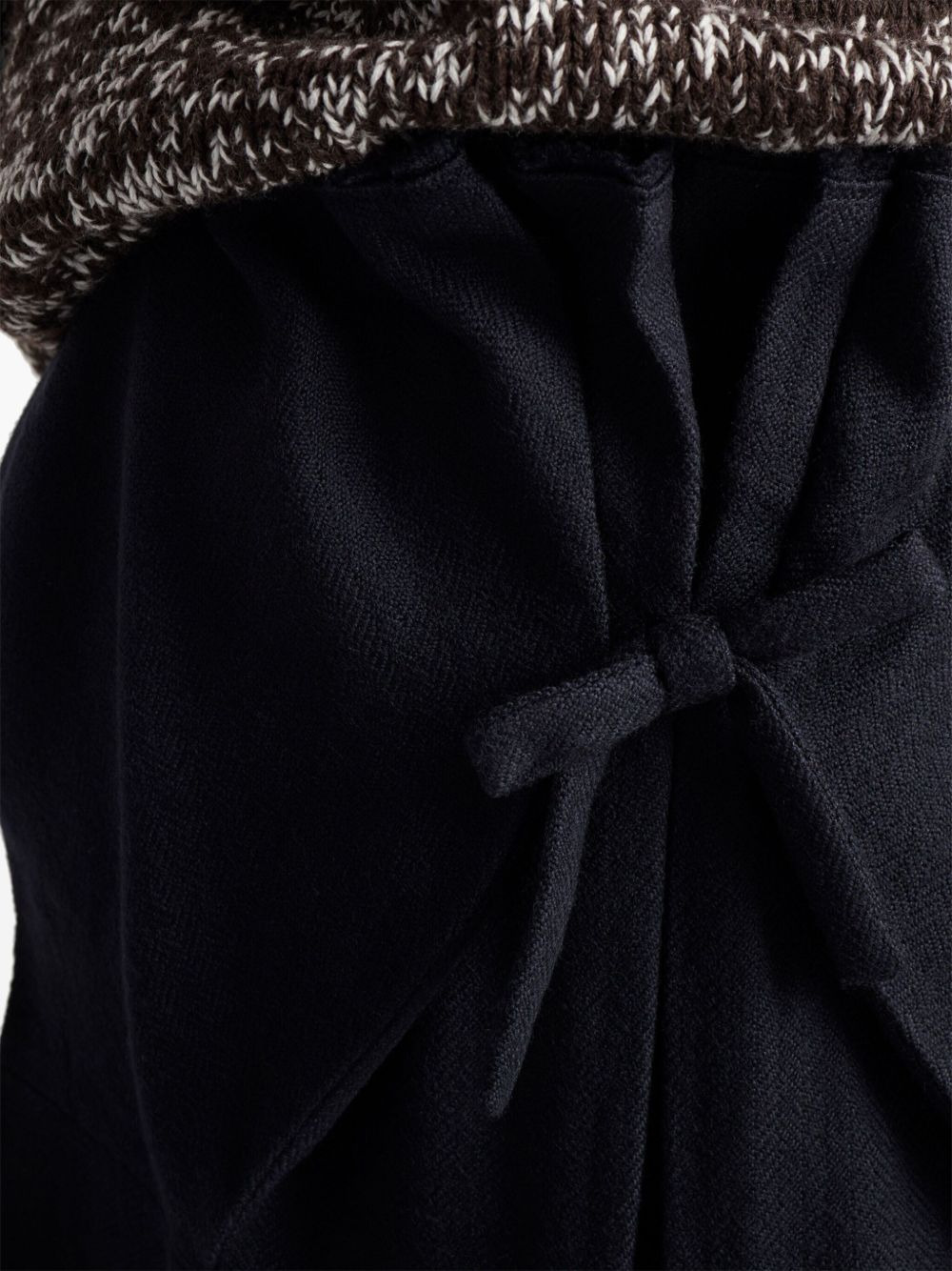 bow-detail pleated midi skirt - 4