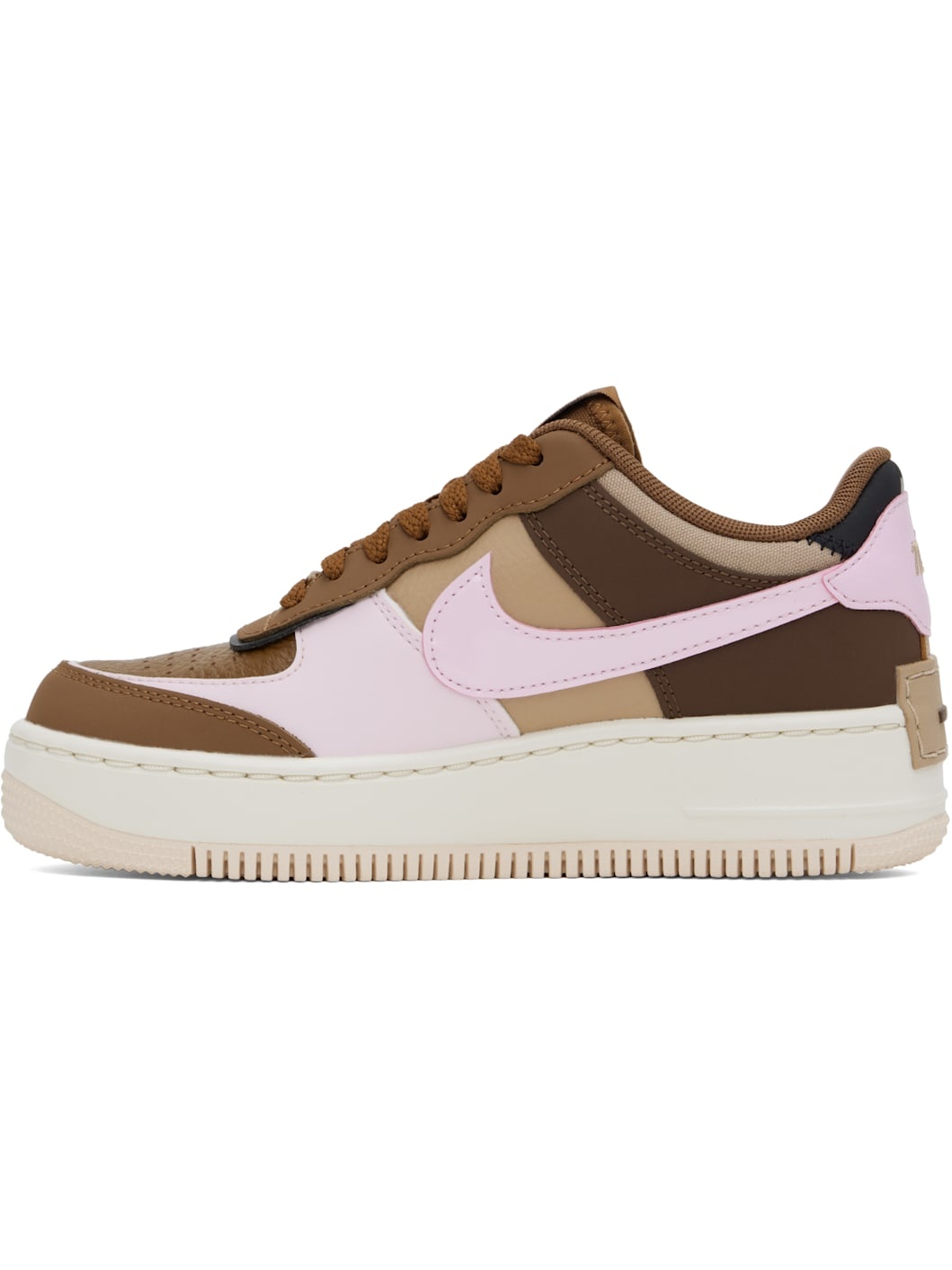Brown & Pink Air Force 1 Shadow Sneakers - 3