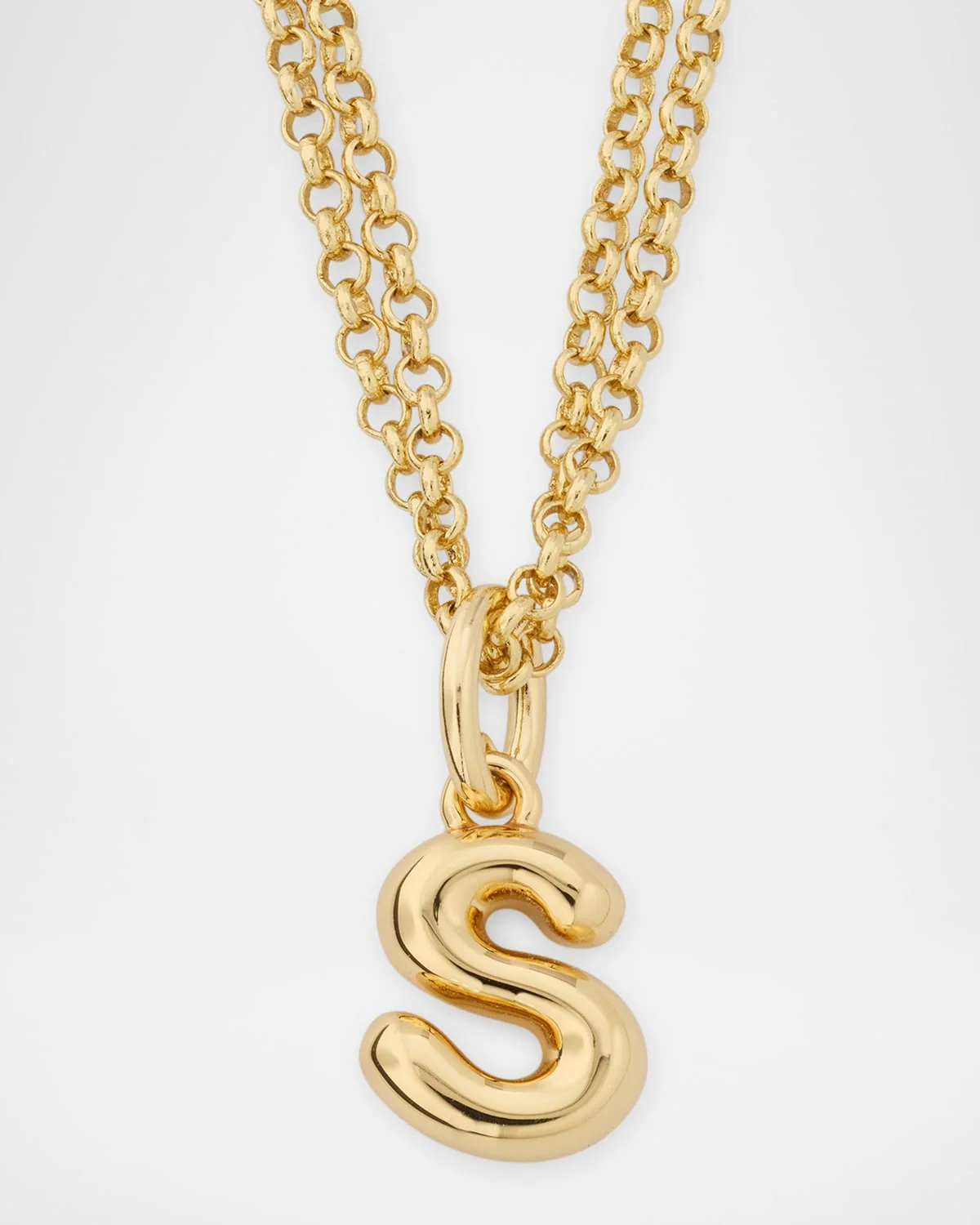 The Puffy Initial Necklace - 1