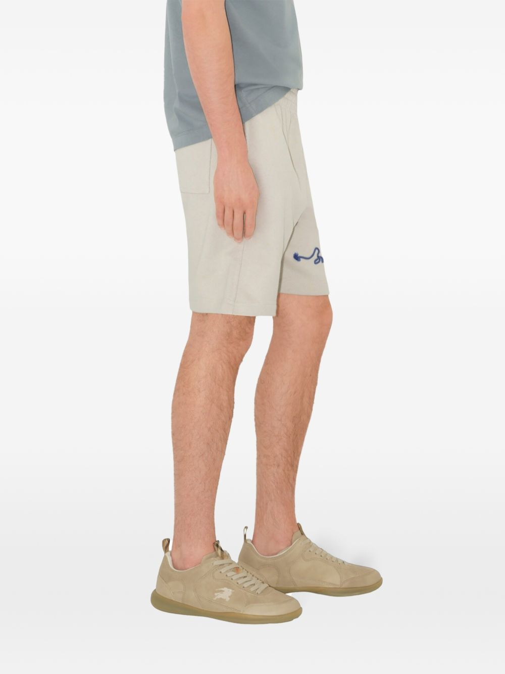 Knot-print cotton shorts - 3