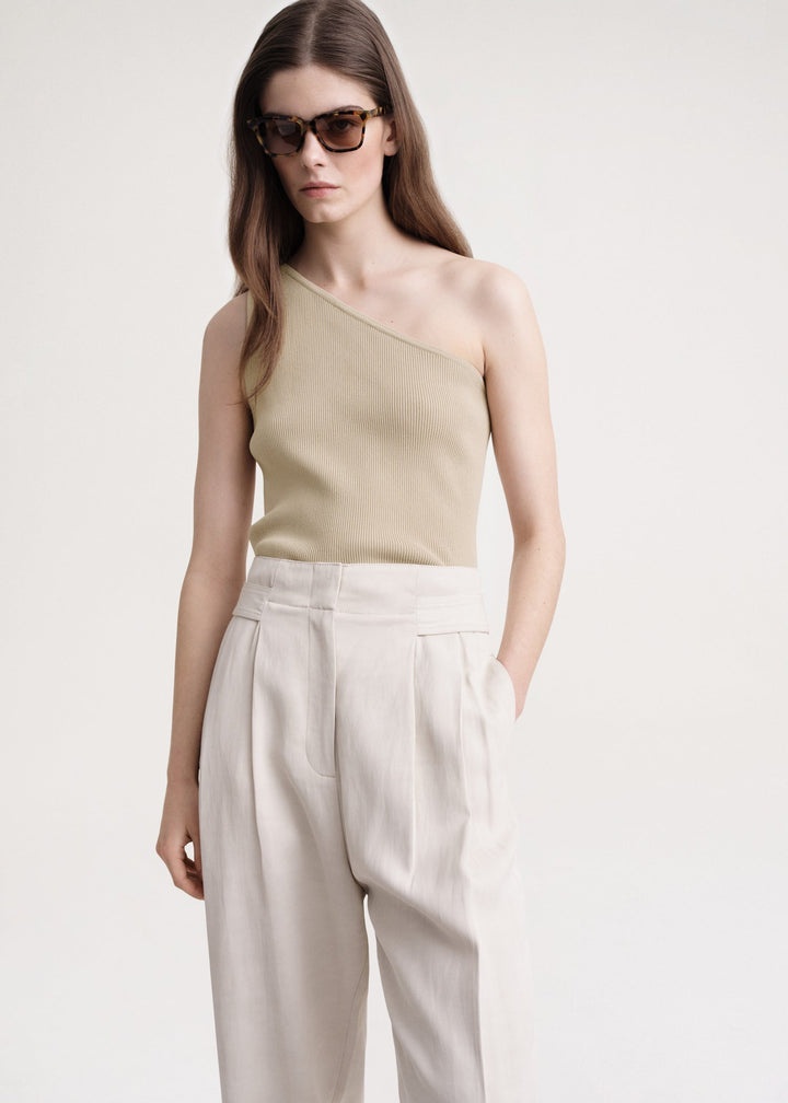 Double-Pleated trousers ecru - 5