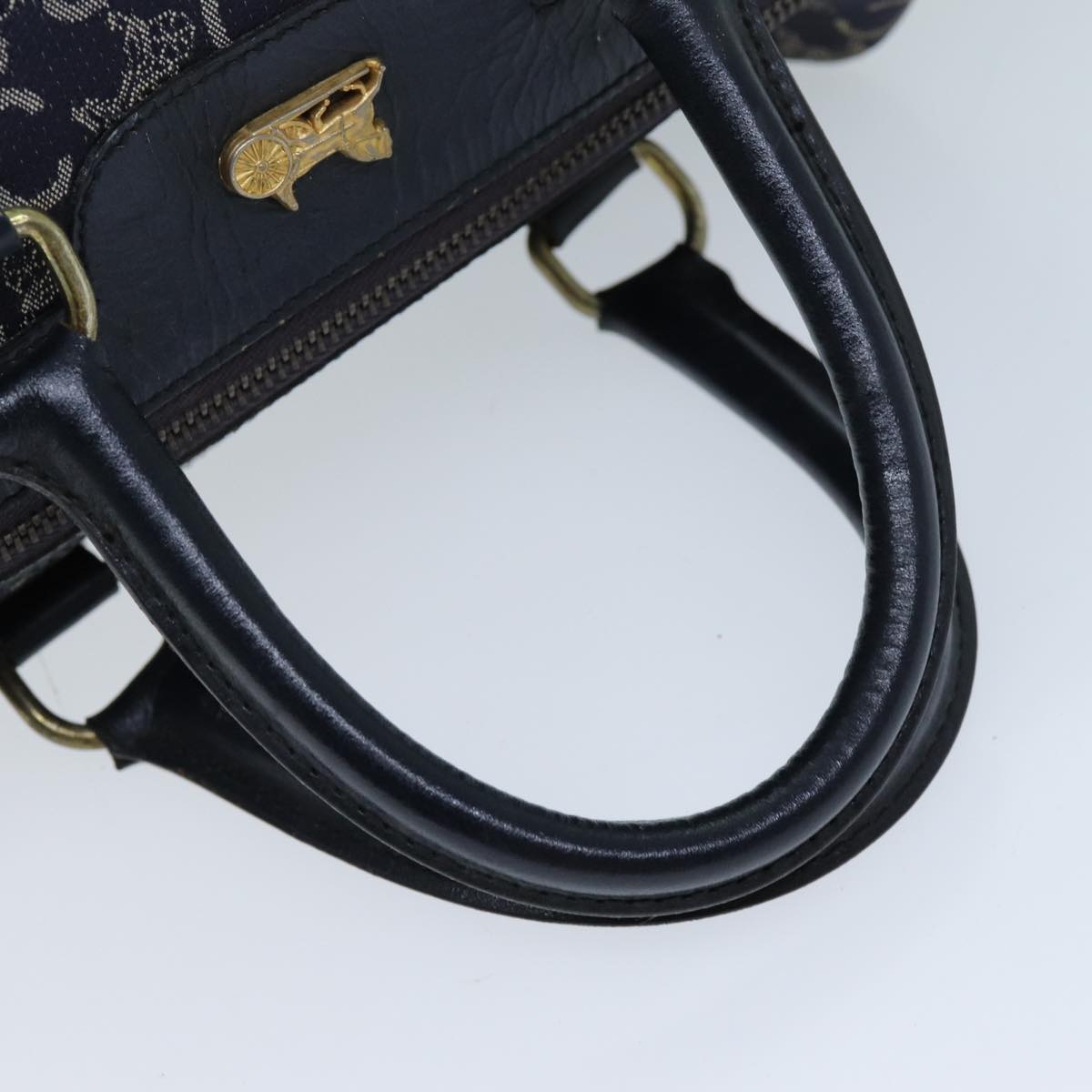 CELINE C Macadam Canvas Hand Bag Navy - 7