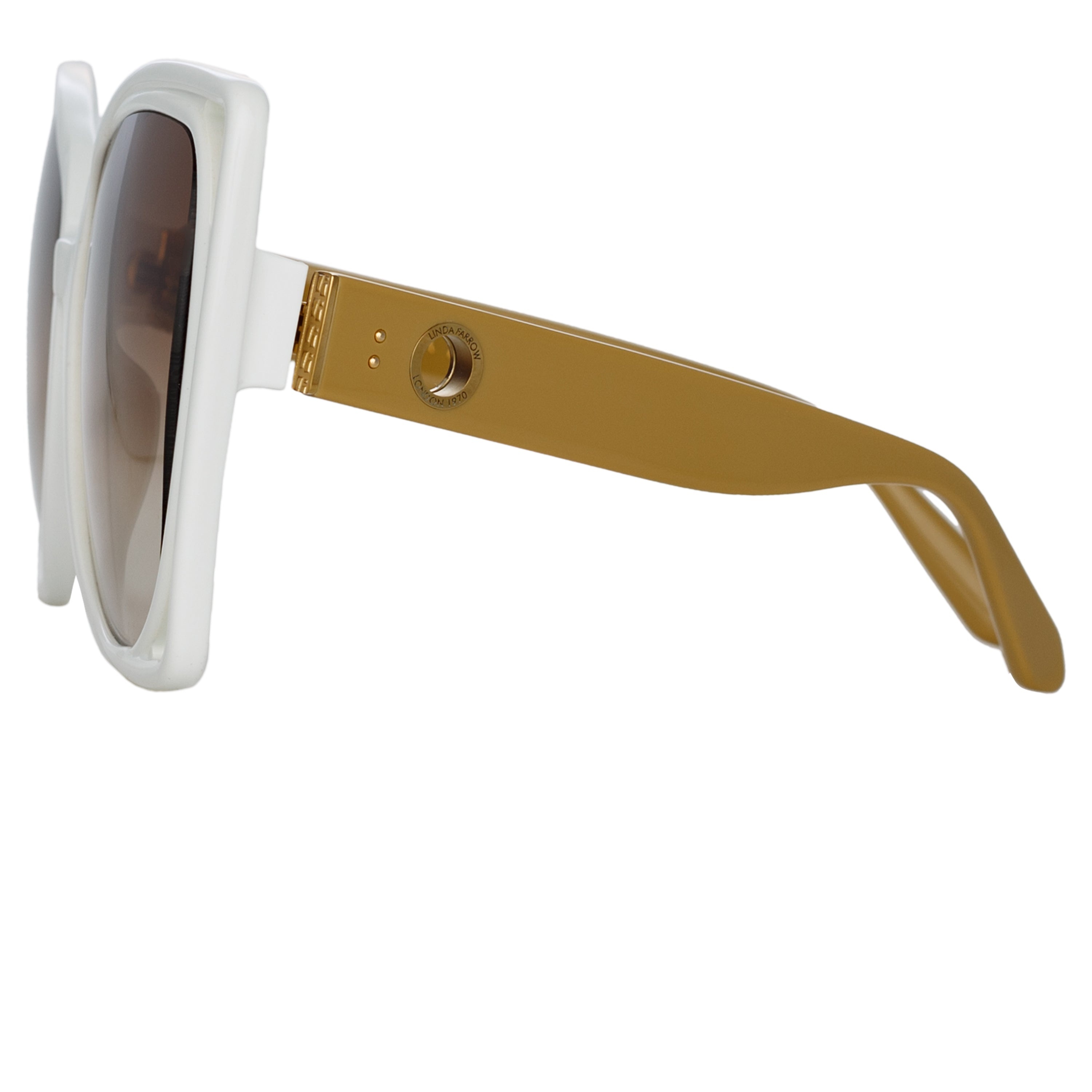 ASTRA CAT EYE SUNGLASSES IN WHITE - 3