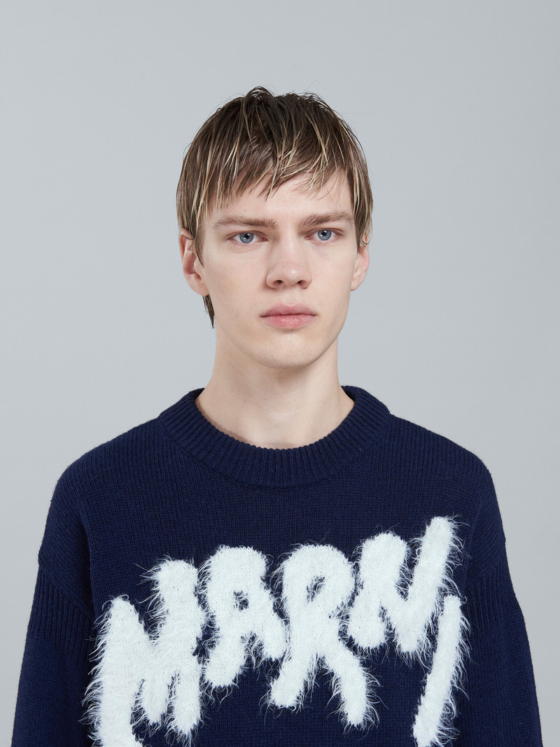 SHETLAND WOOL LOGO CREWNECK SWEATER 4