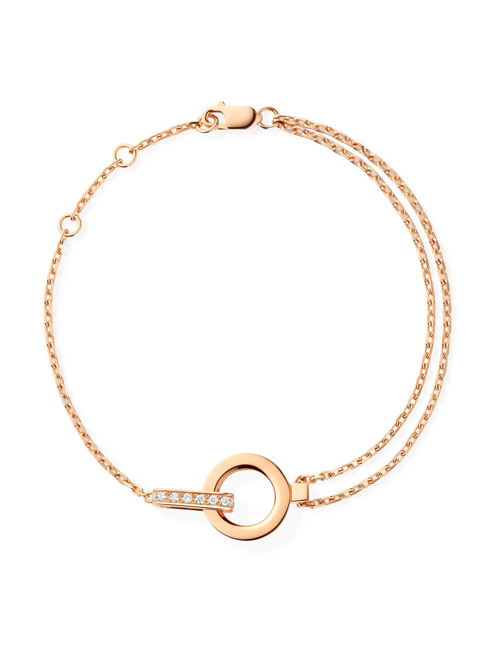 Women's Berbere Module 18K Rose Gold & 0.08 TCW Diamond Bracelet/5.9" - 6.7" - Rose Gold - 1