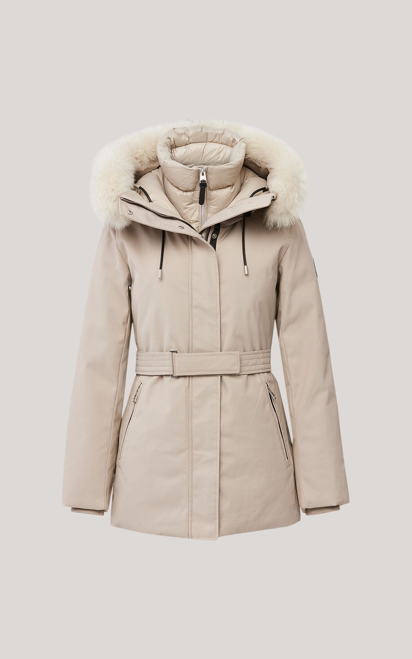 JENI 2-in-1 down parka with removable bib and natural fur - 1
