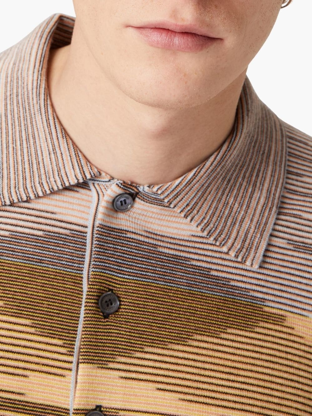 slub wool polo shirt - 4