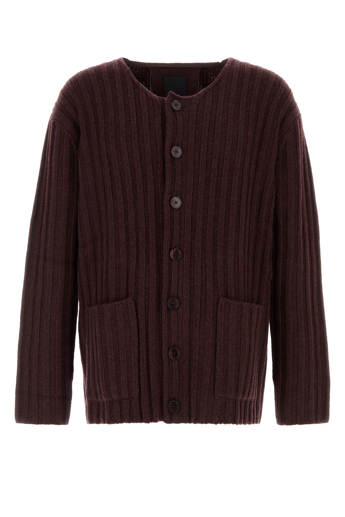 Burgundy cashmere cardigan - 1