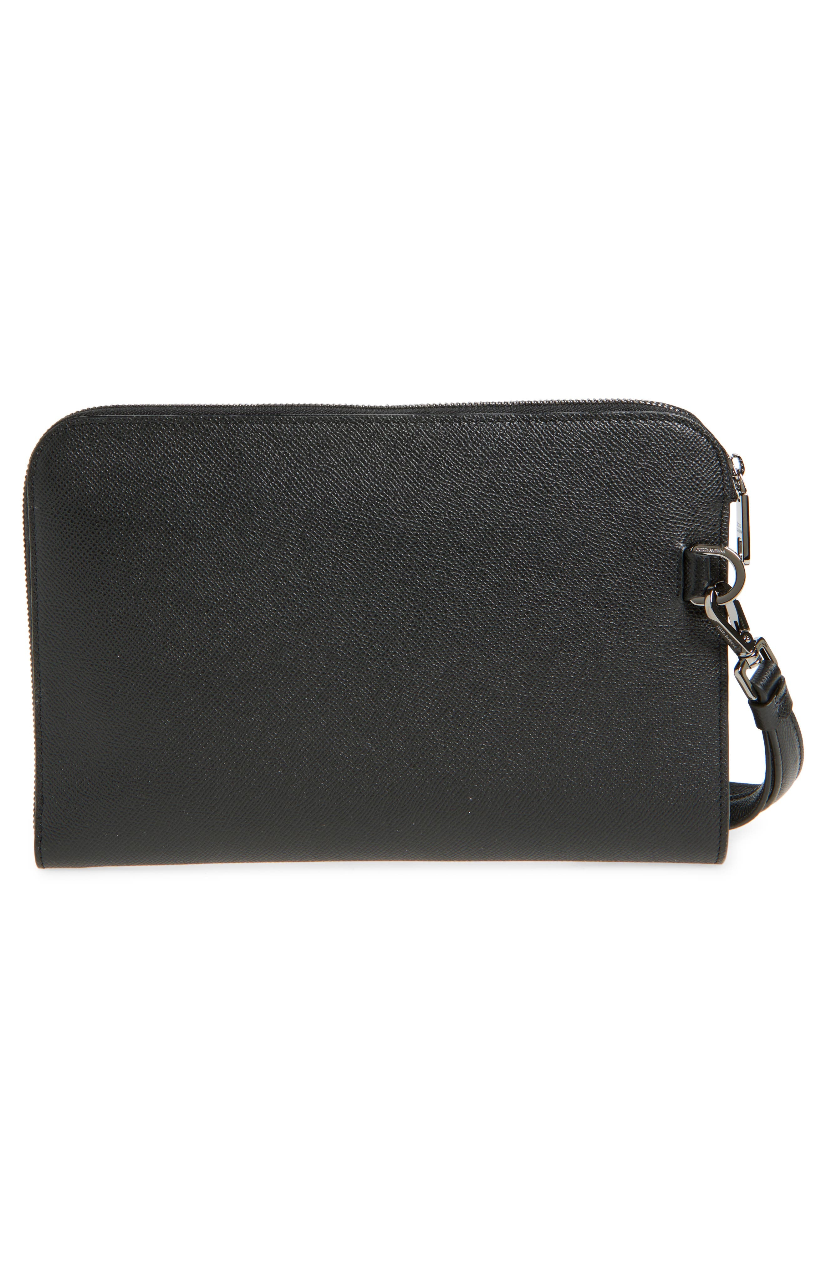 Dolce&Gabbana Alpina Leather Clutch in 80999 Nero at Nordstrom - 3