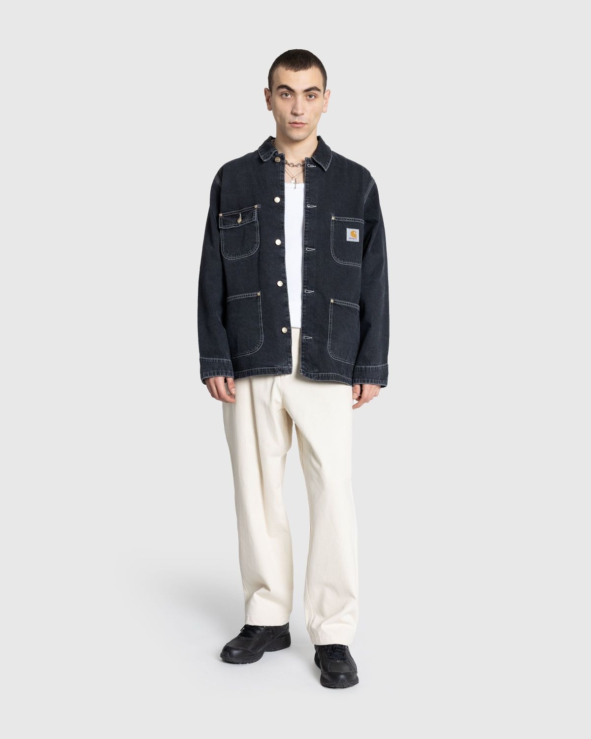 Carhartt WIP – OG Chore Coat Black/Heavy Stone Wash - 3