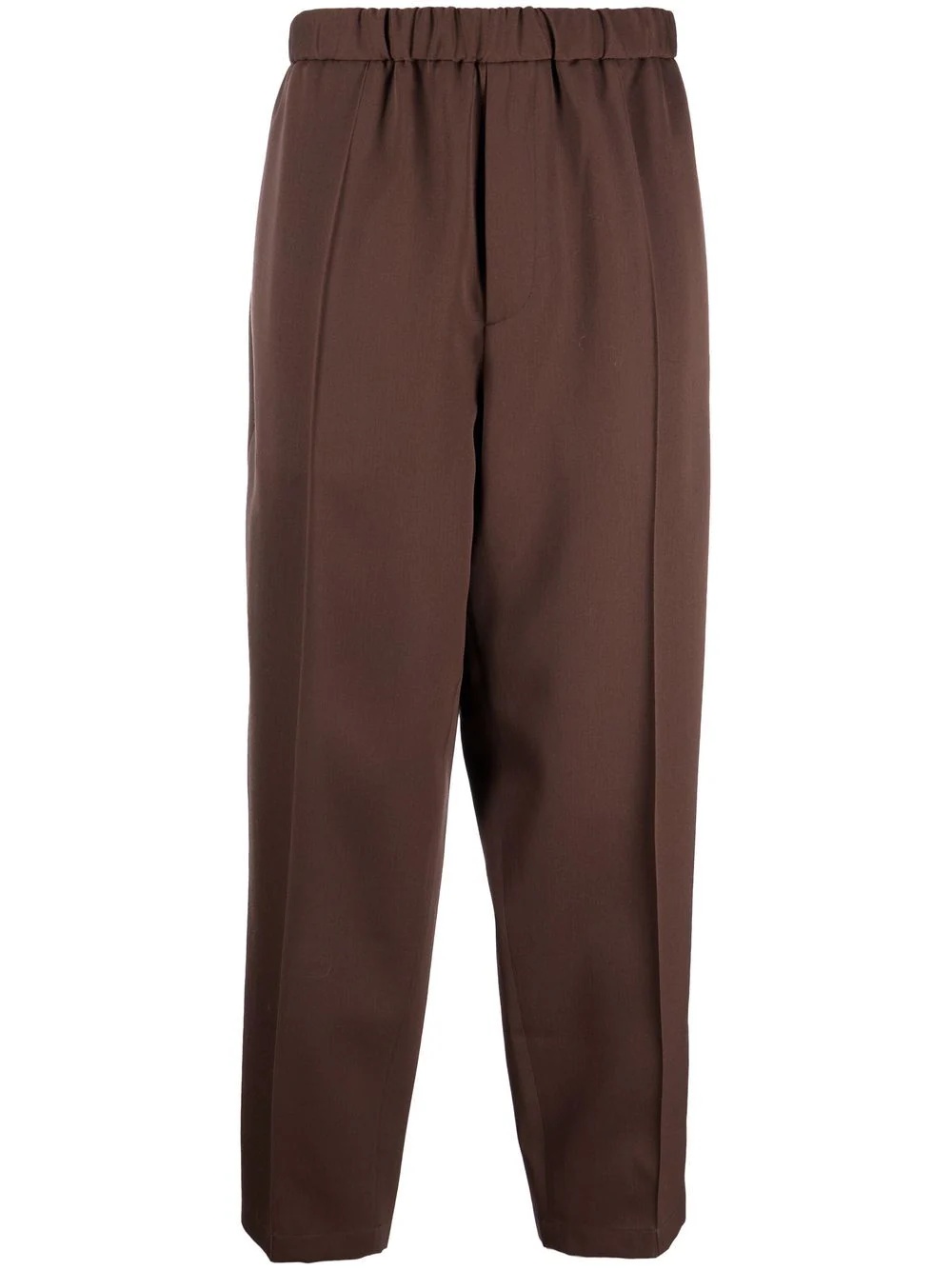 wool straight-leg trousers - 1