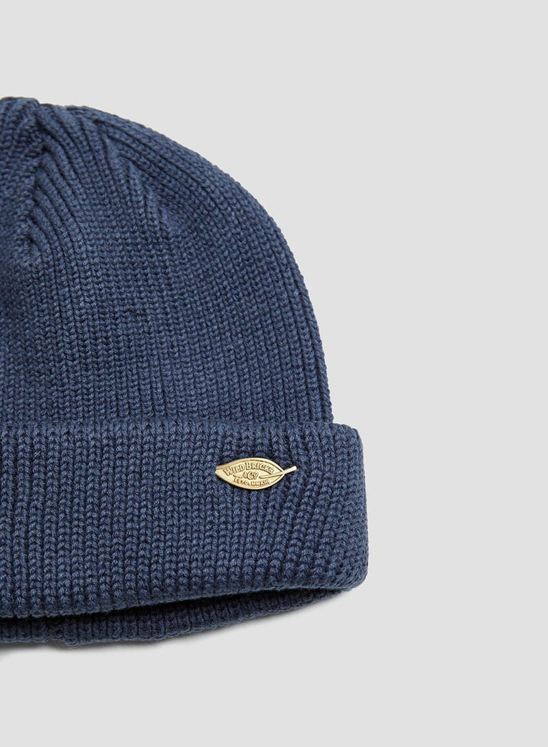 Nigel Cabourn Wild Bricks Heavy Leaf Watch Cap in Indigo outlook