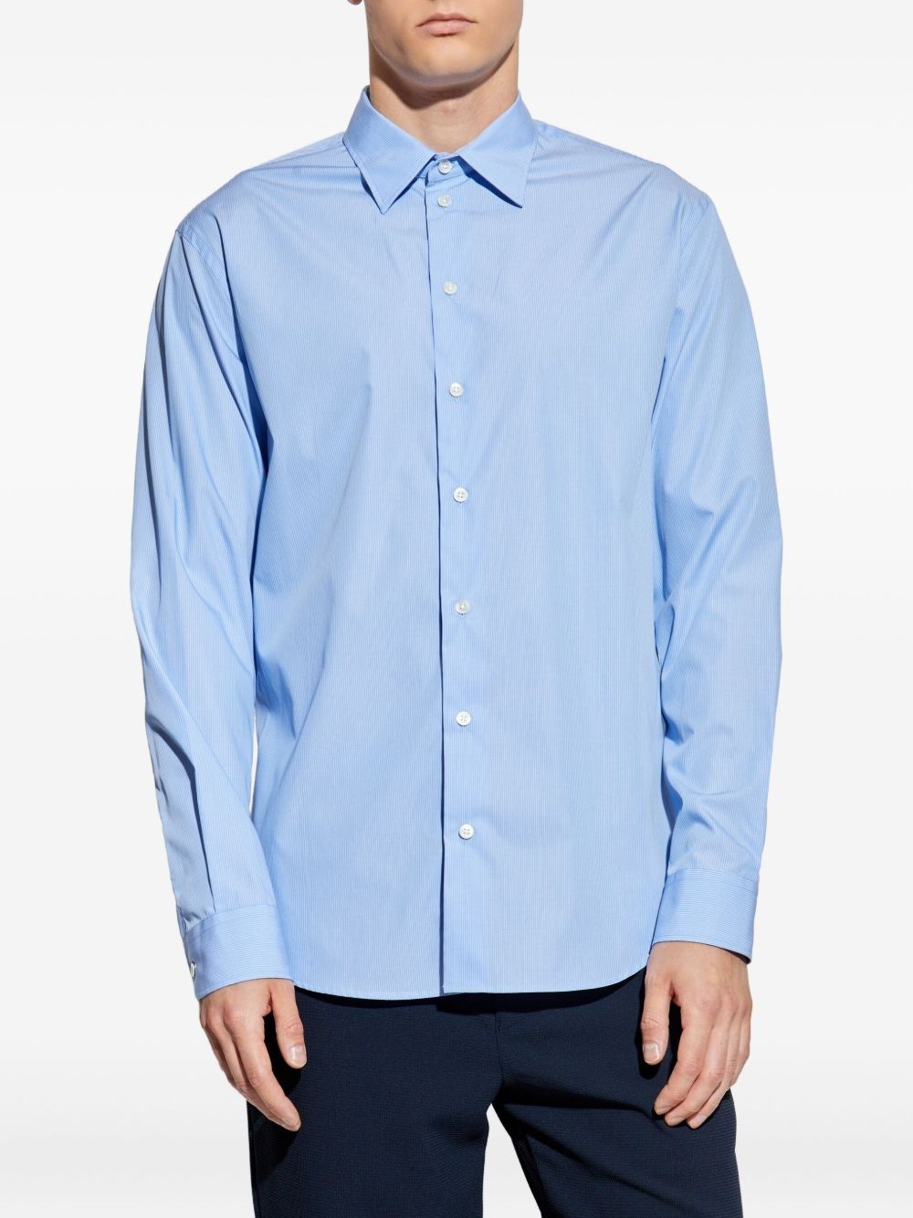 striped long-sleeved shirt - 3