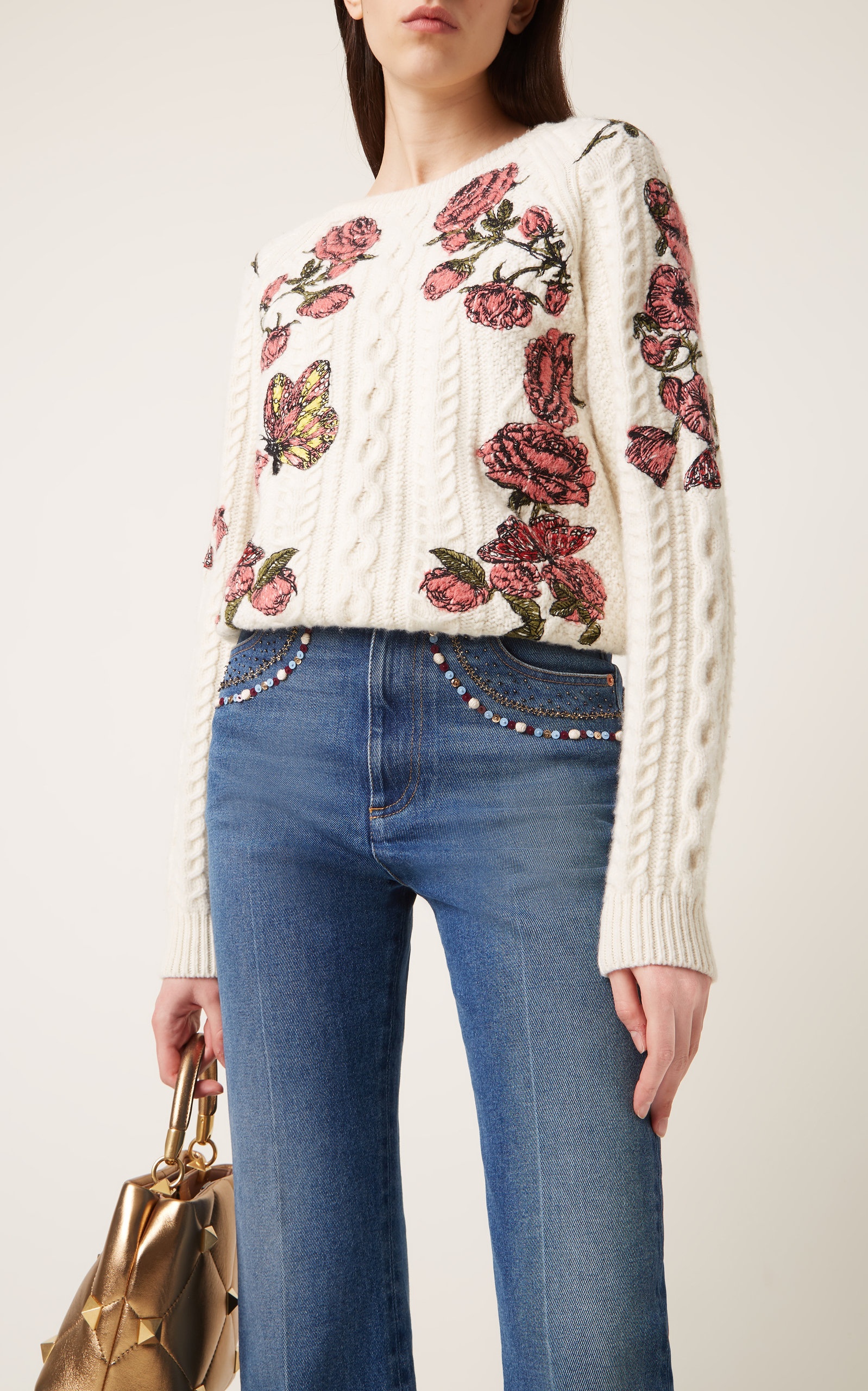 Floral Virgin Wool Sweater floral - 2