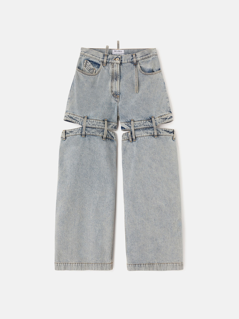 'ASHTON' VINTAGE BLUE 롱 팬츠 - 1