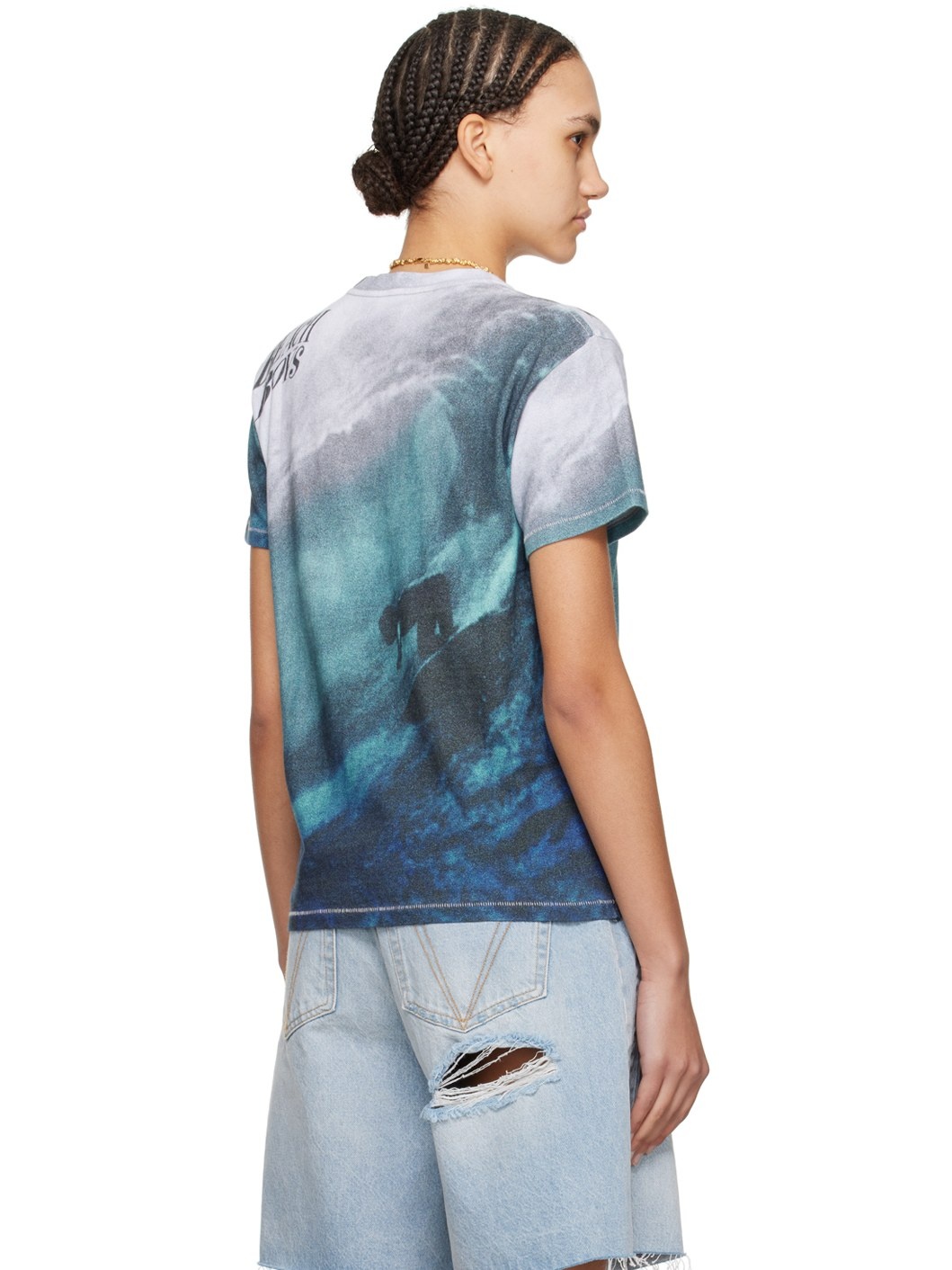 Blue Printed T-Shirt - 3