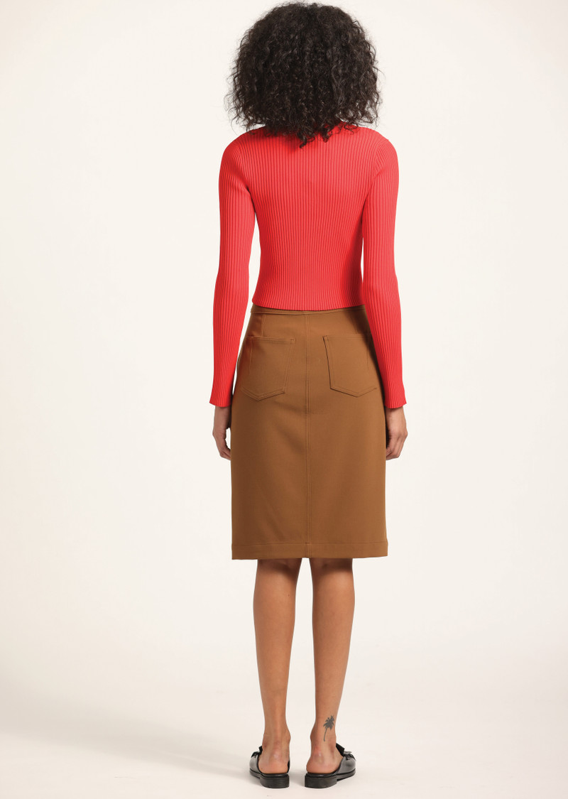 FELICITY HIGH RISE MIDI SKIRT 4