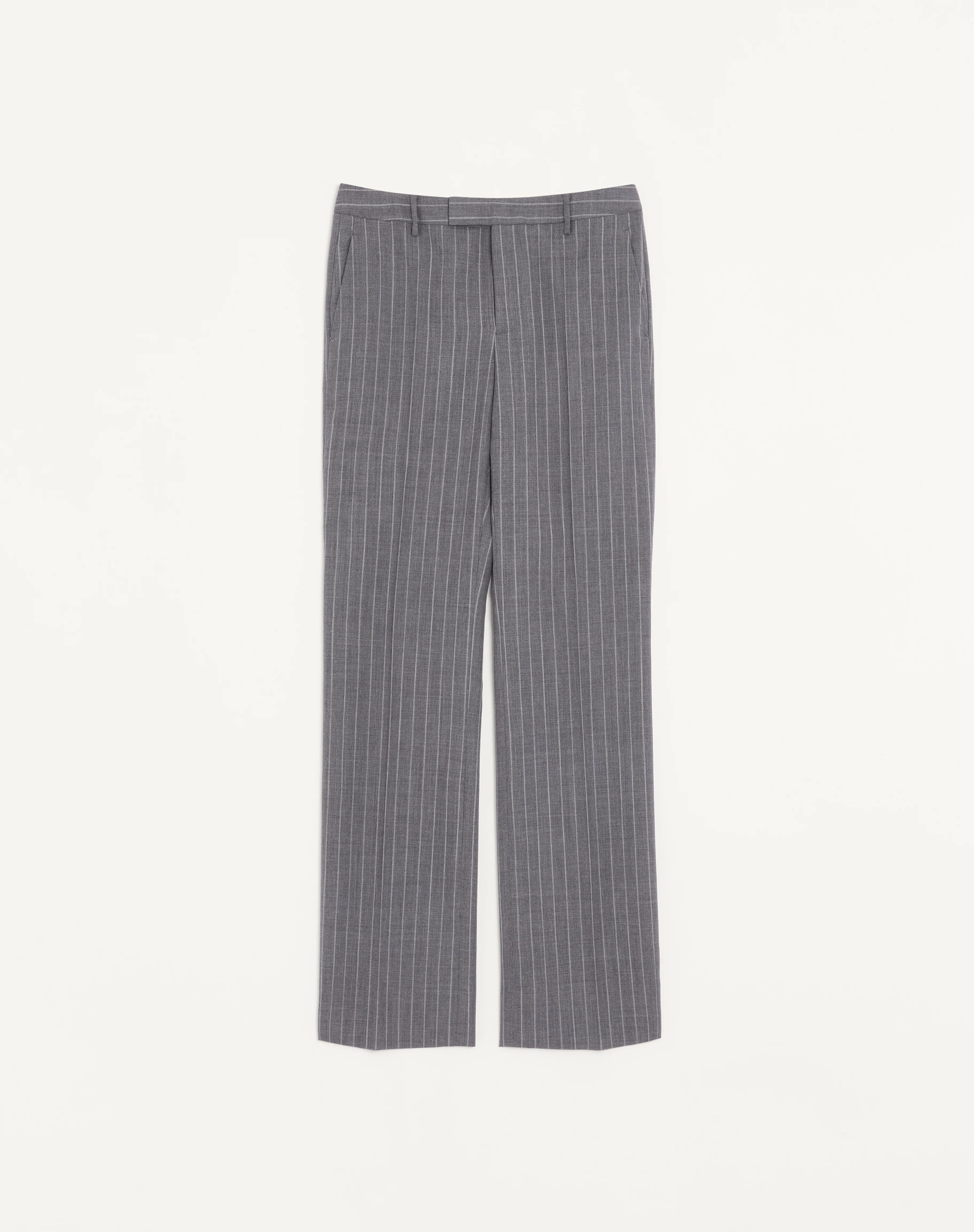 VALENTINO WOOL PINSTRIPE TROUSERS - 1