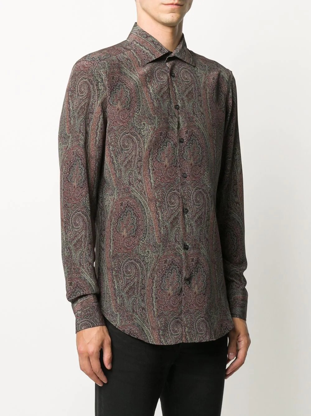 paisley-print silk shirt - 3