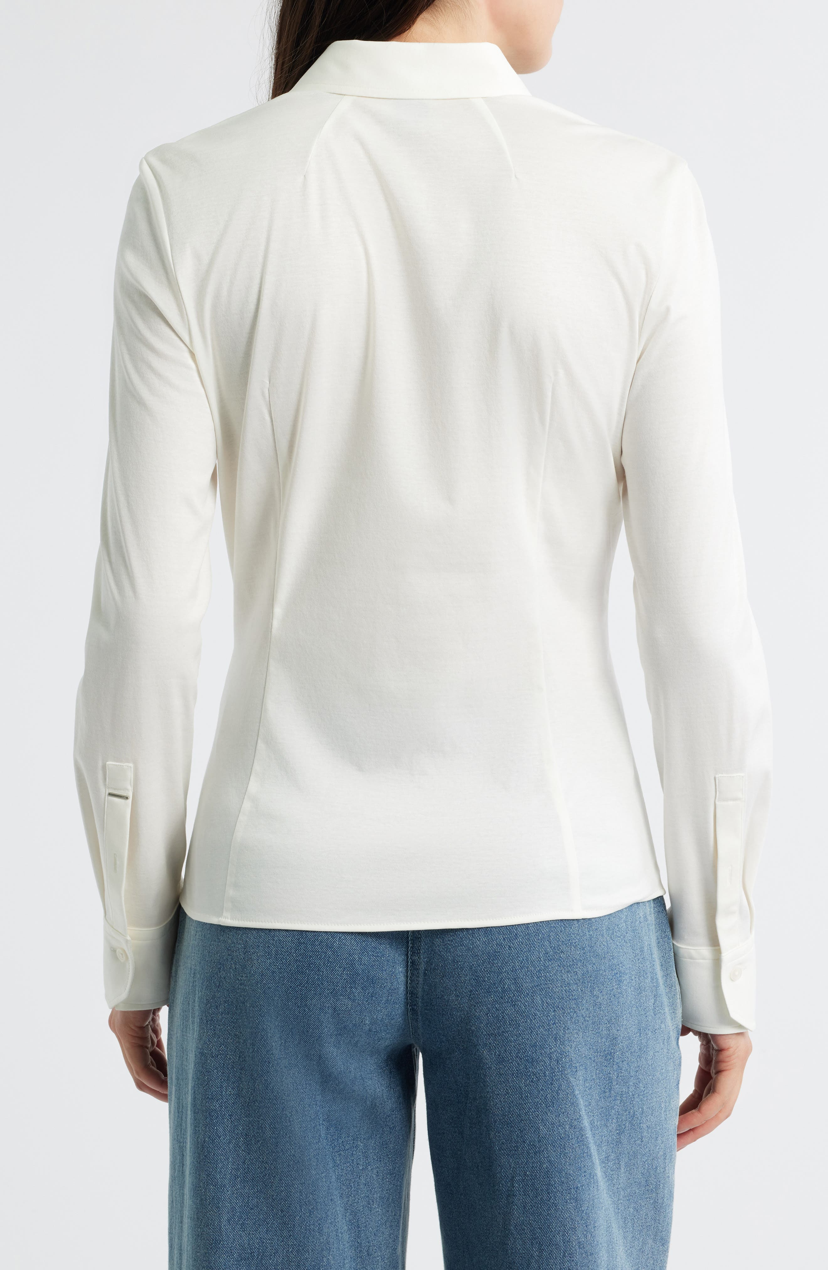 BOSS Bronta Tuesday Cotton Button-Up Shirt in Soft Cream at Nordstrom - 2