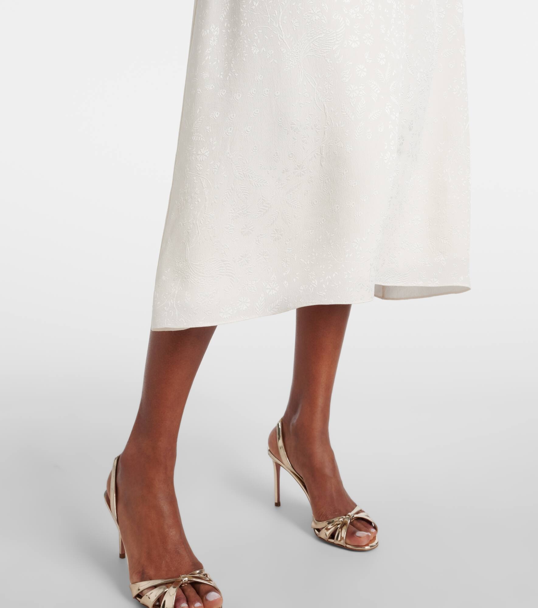 Aila silk jacquard cocktail dress - 5