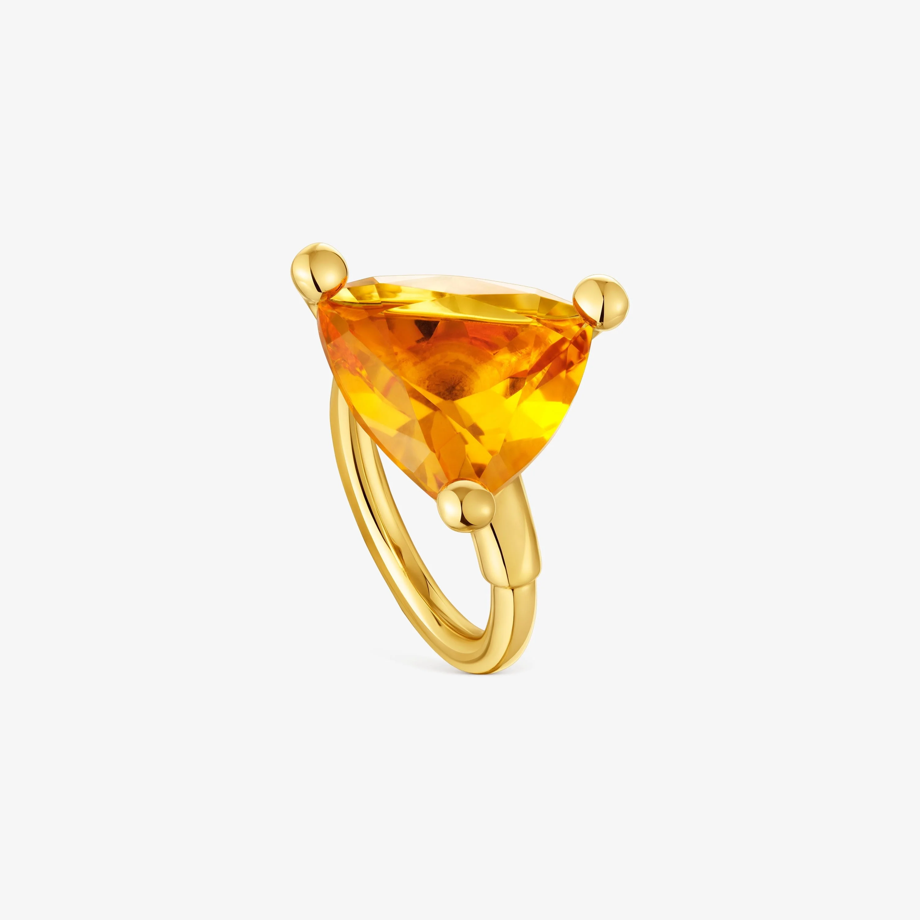 Large Ring in 18K gold vermeil and lab-grown citrine TOUS Color LGG - 1