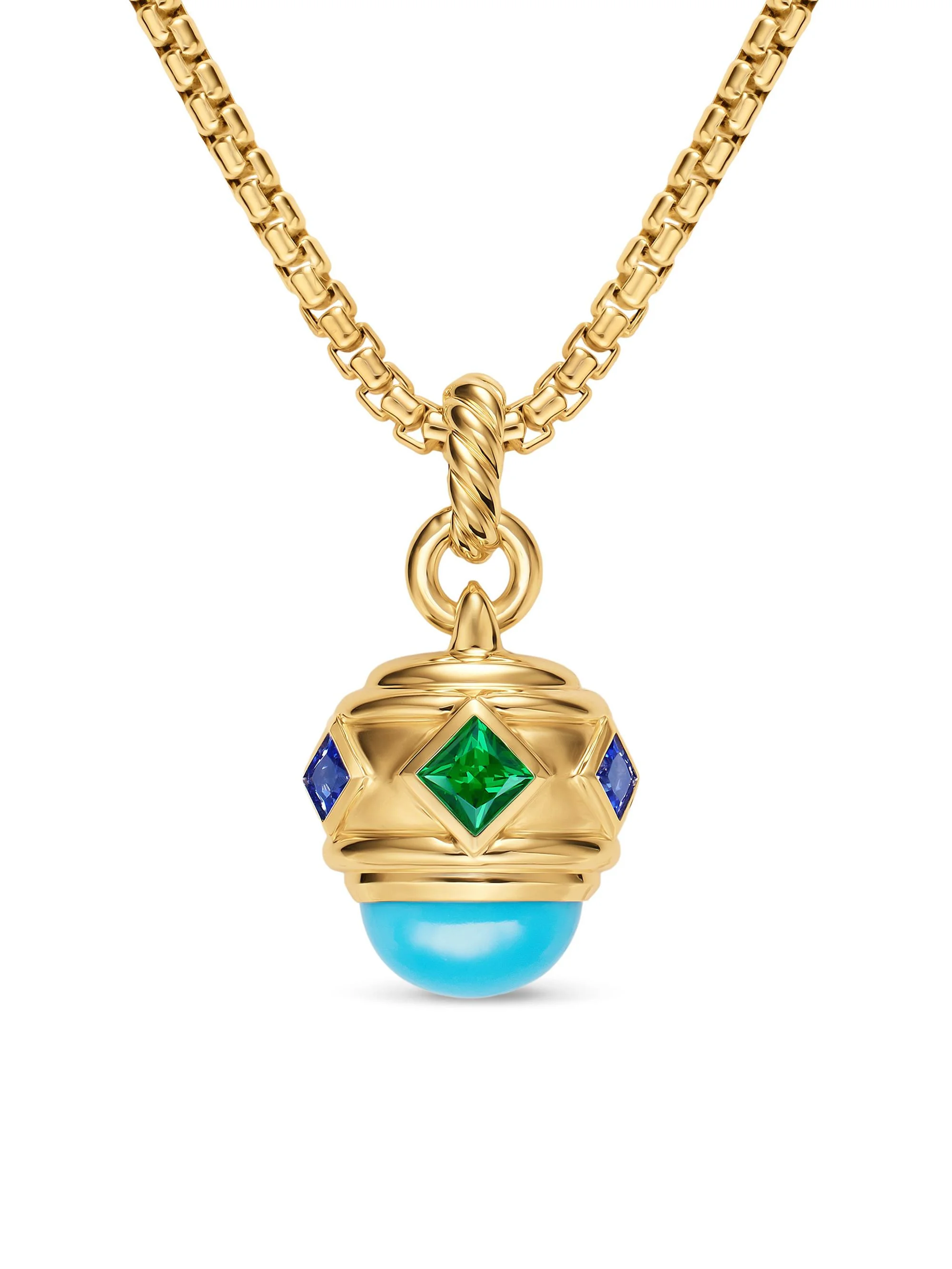 Women's Renaissance Amulet in 18K Yellow Gold - Turquoise - 1
