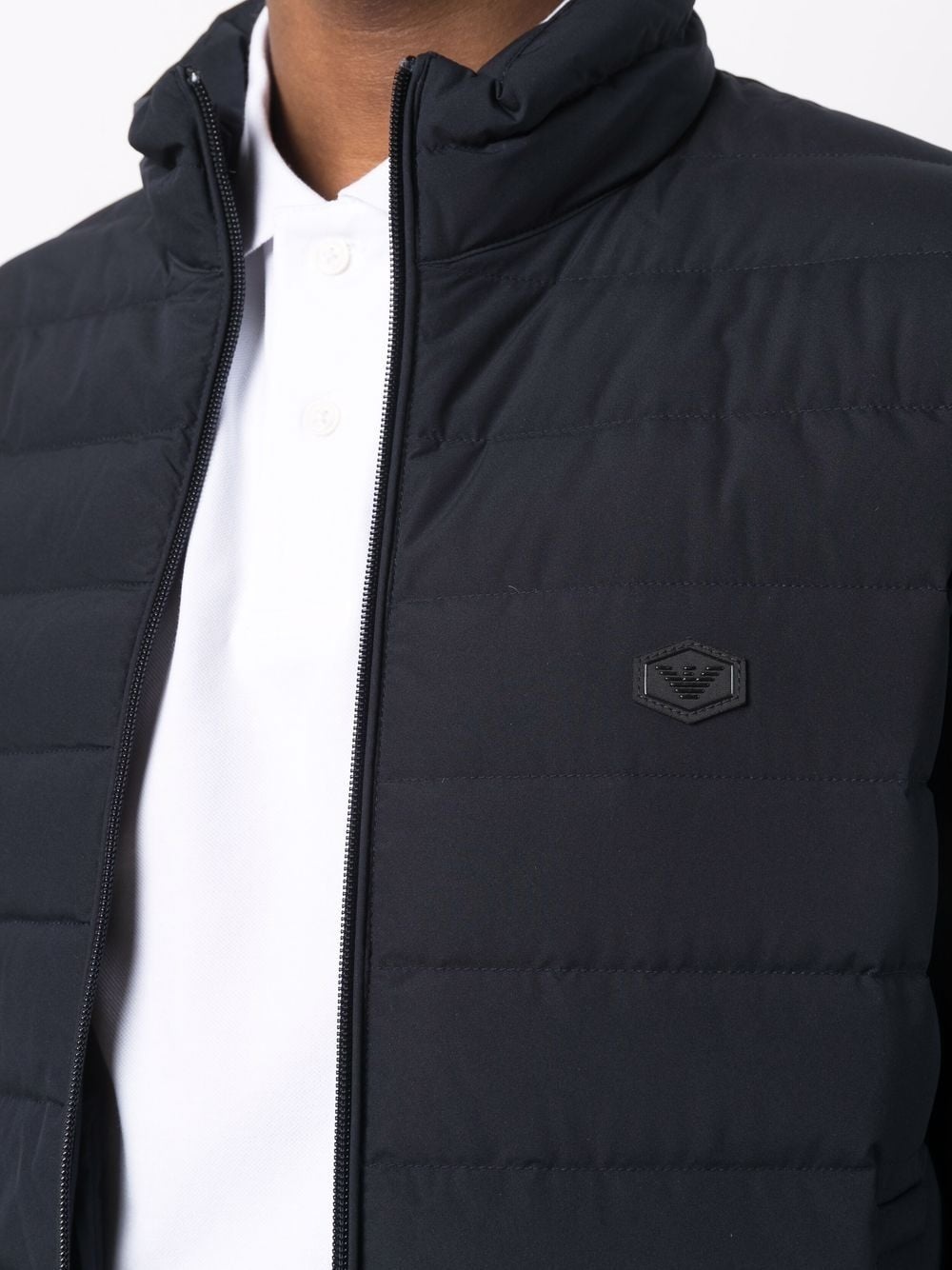 padded logo-patch jacket - 5