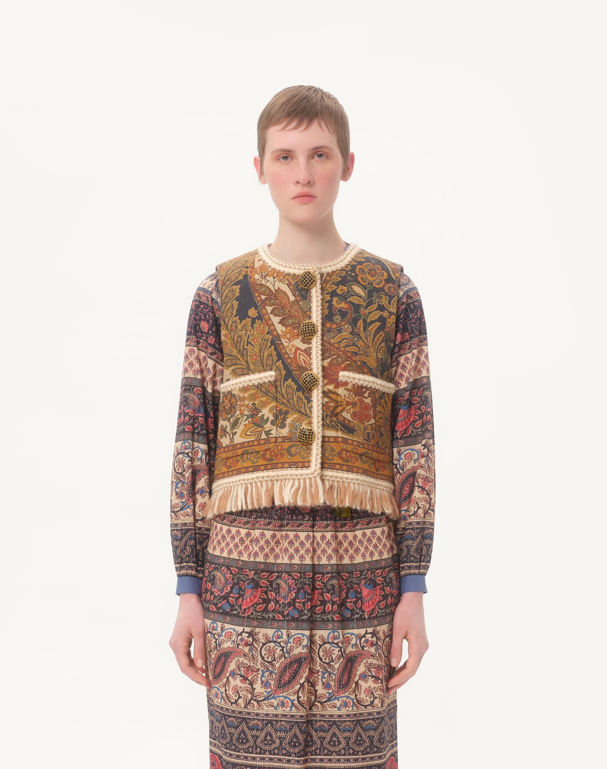 CANAPONE VEST WITH VOYAGE IMAGINAIRE PAISLEY PRINT - 5