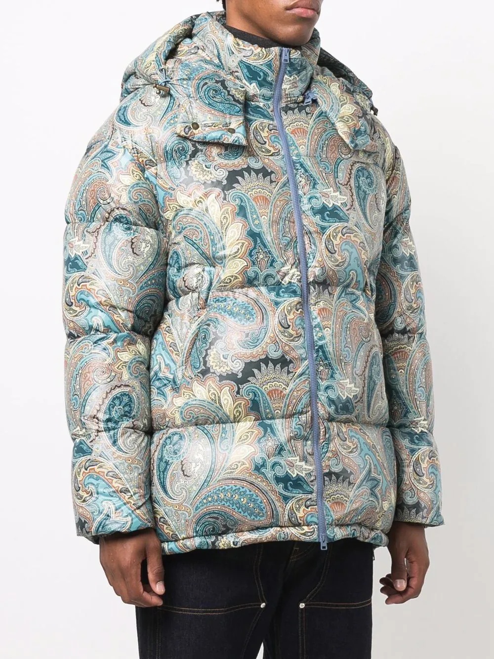 paisley-print down coat - 3