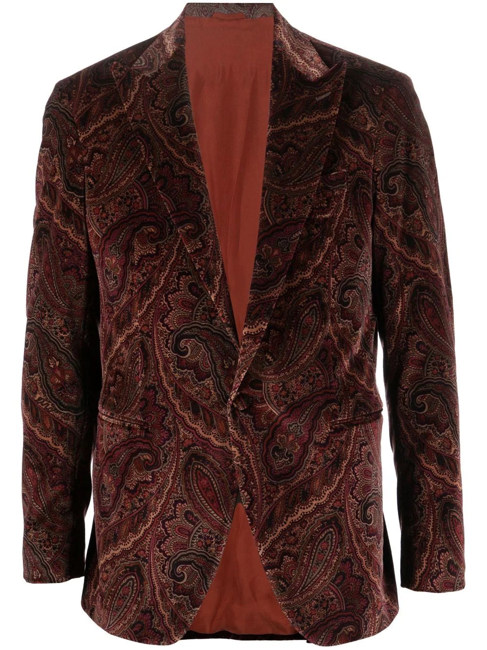 paisley pattern blazer jacket - 1