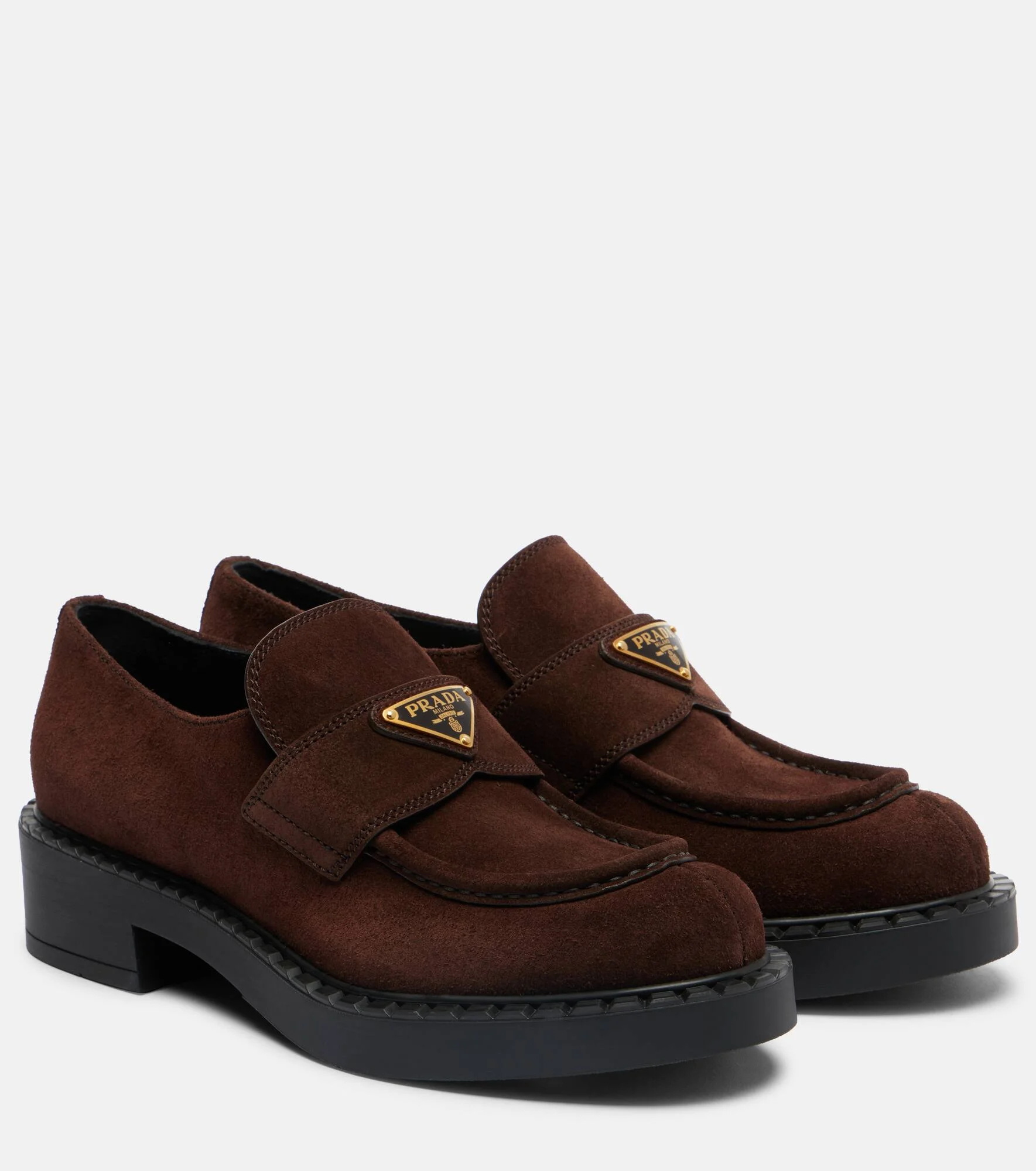 Chocolate suede loafers - 1