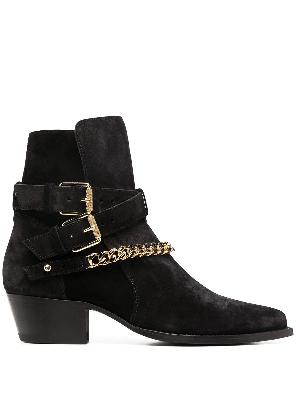 chain-detail ankle boots - 1