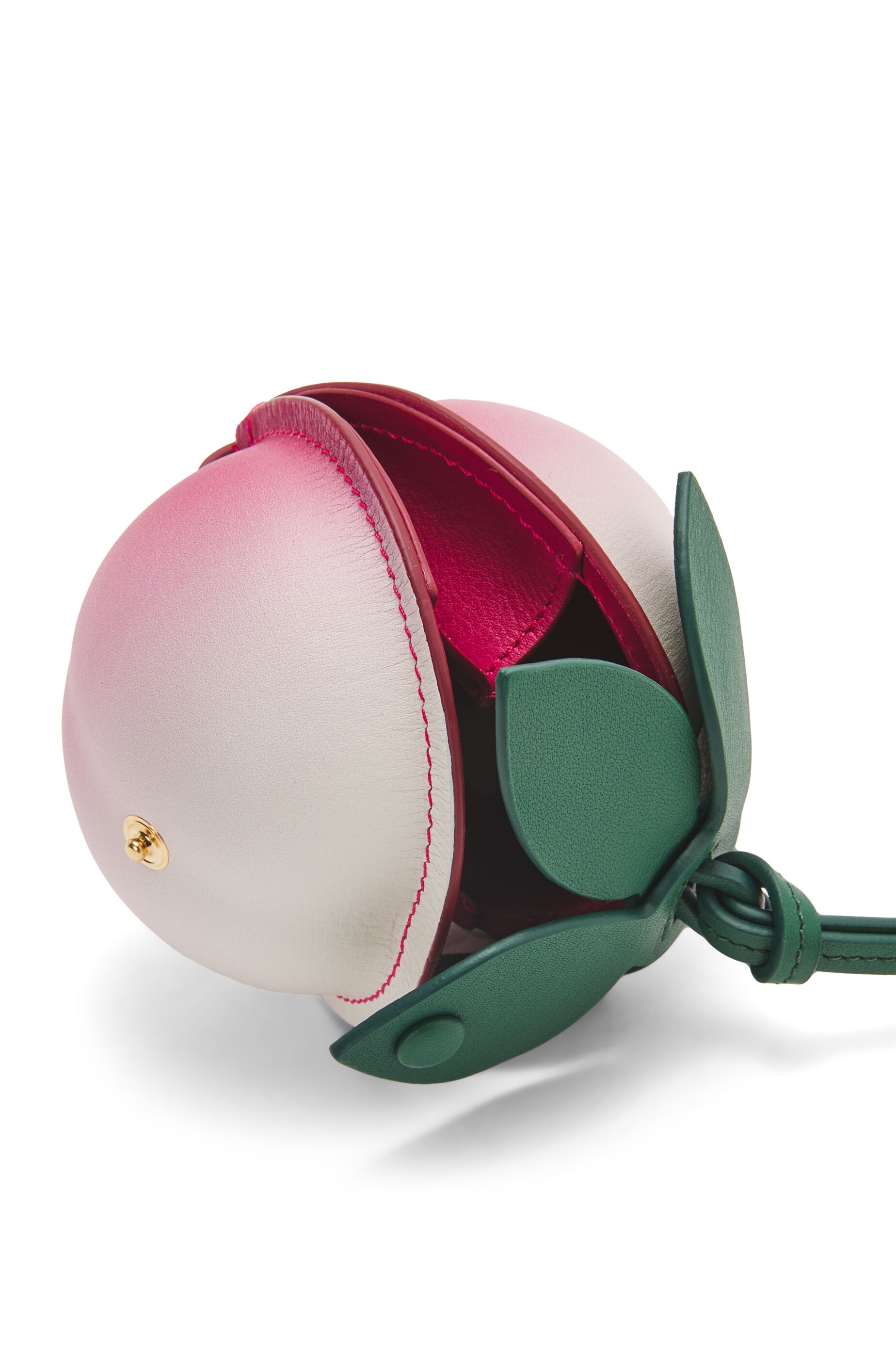 Peach pouch in classic calfskin - 2