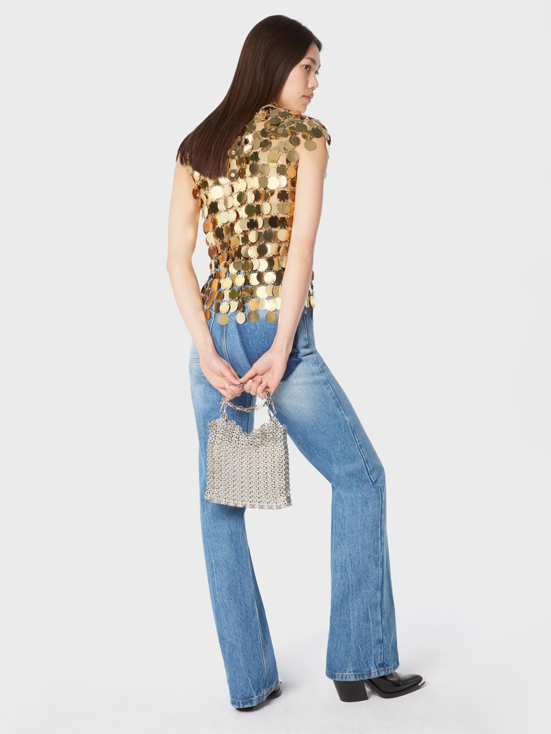 rabanne THE GOLD SPARKLE DISCS TOP outlook