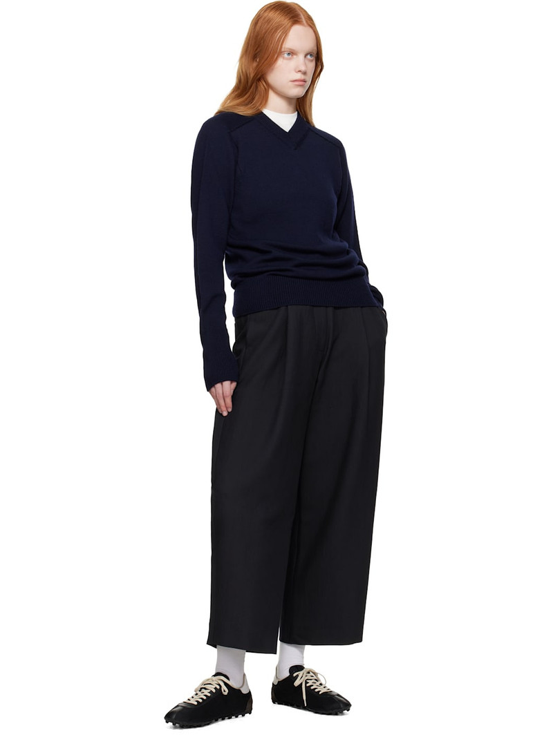 Studio Nicholson Navy Inverness Sweater outlook