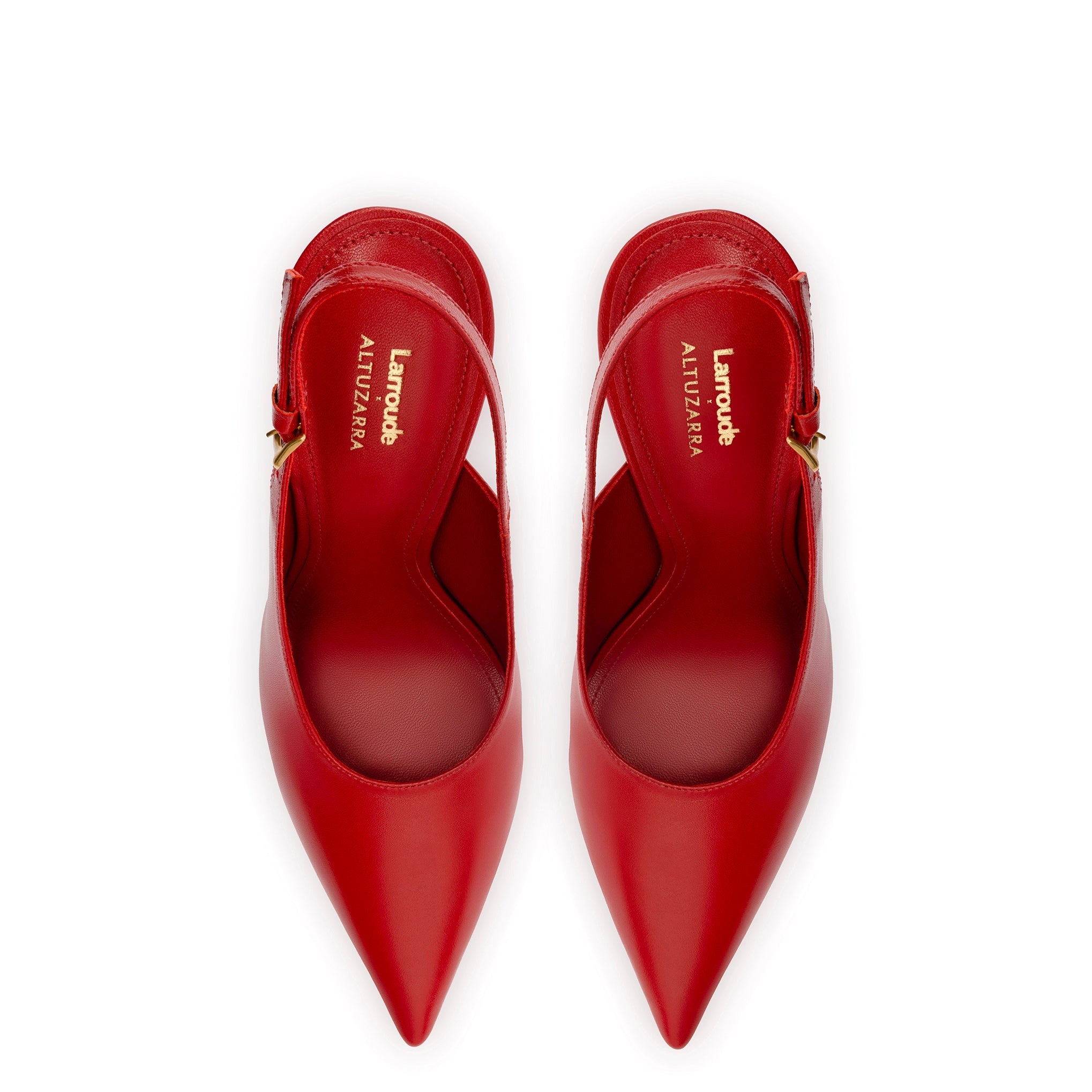 LARROUDÉ X ALTUZARRA PUMP IN BLOOD RED LEATHER - 2